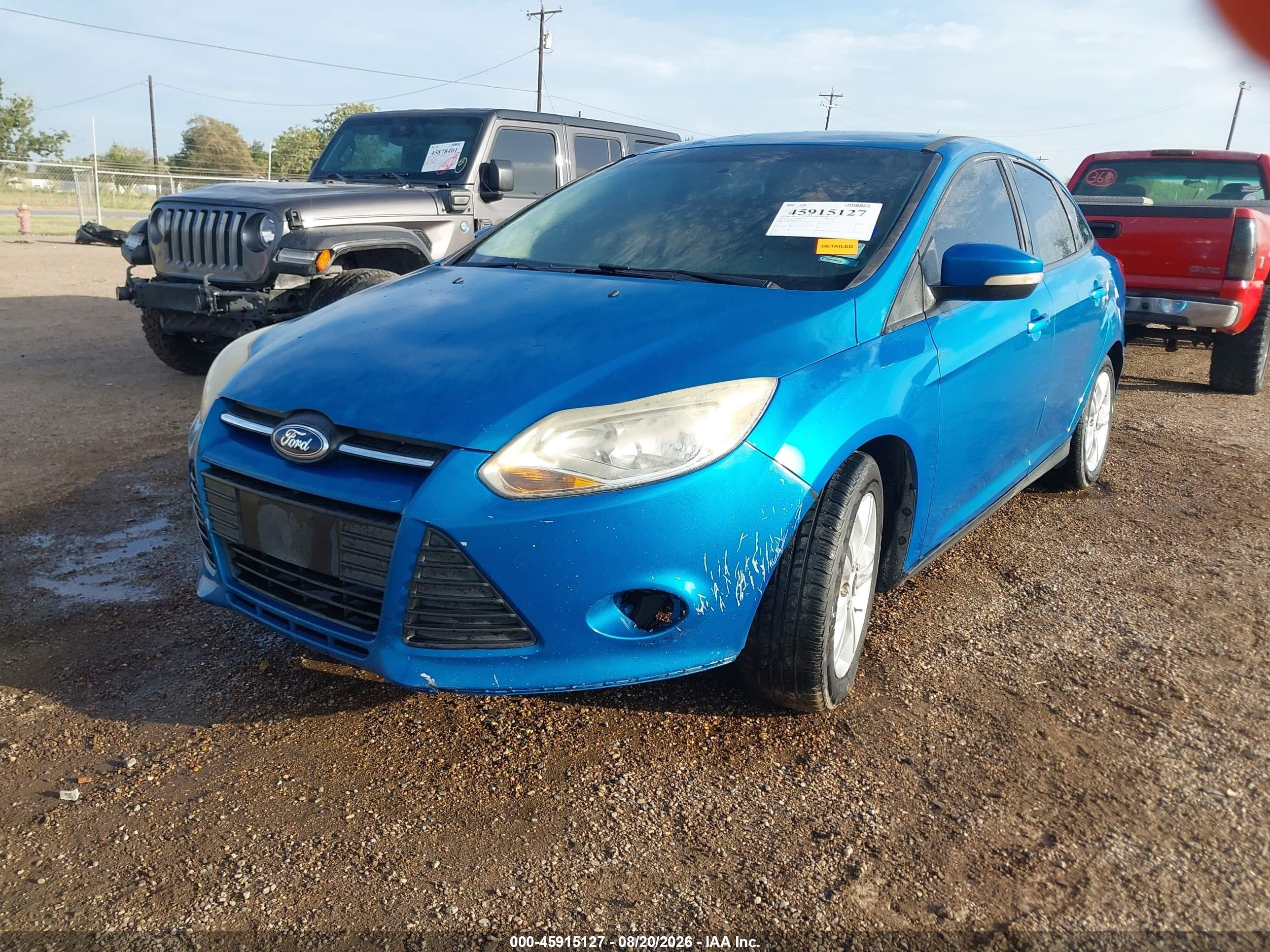 2014 Ford Focus Se Blue vin: 1FADP3F28EL179214
