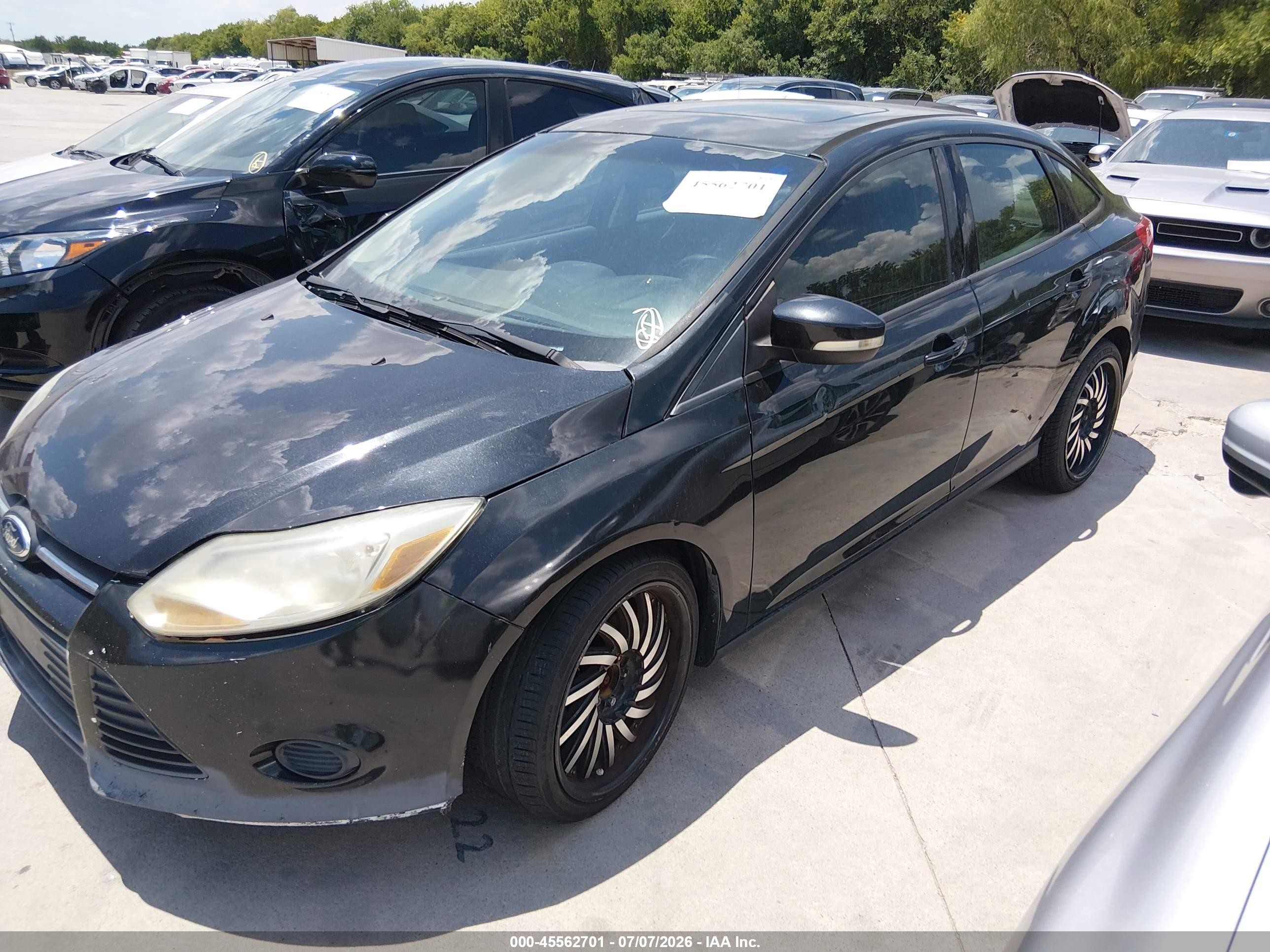 2014 Ford Focus Se Black vin: 1FADP3F28EL186695