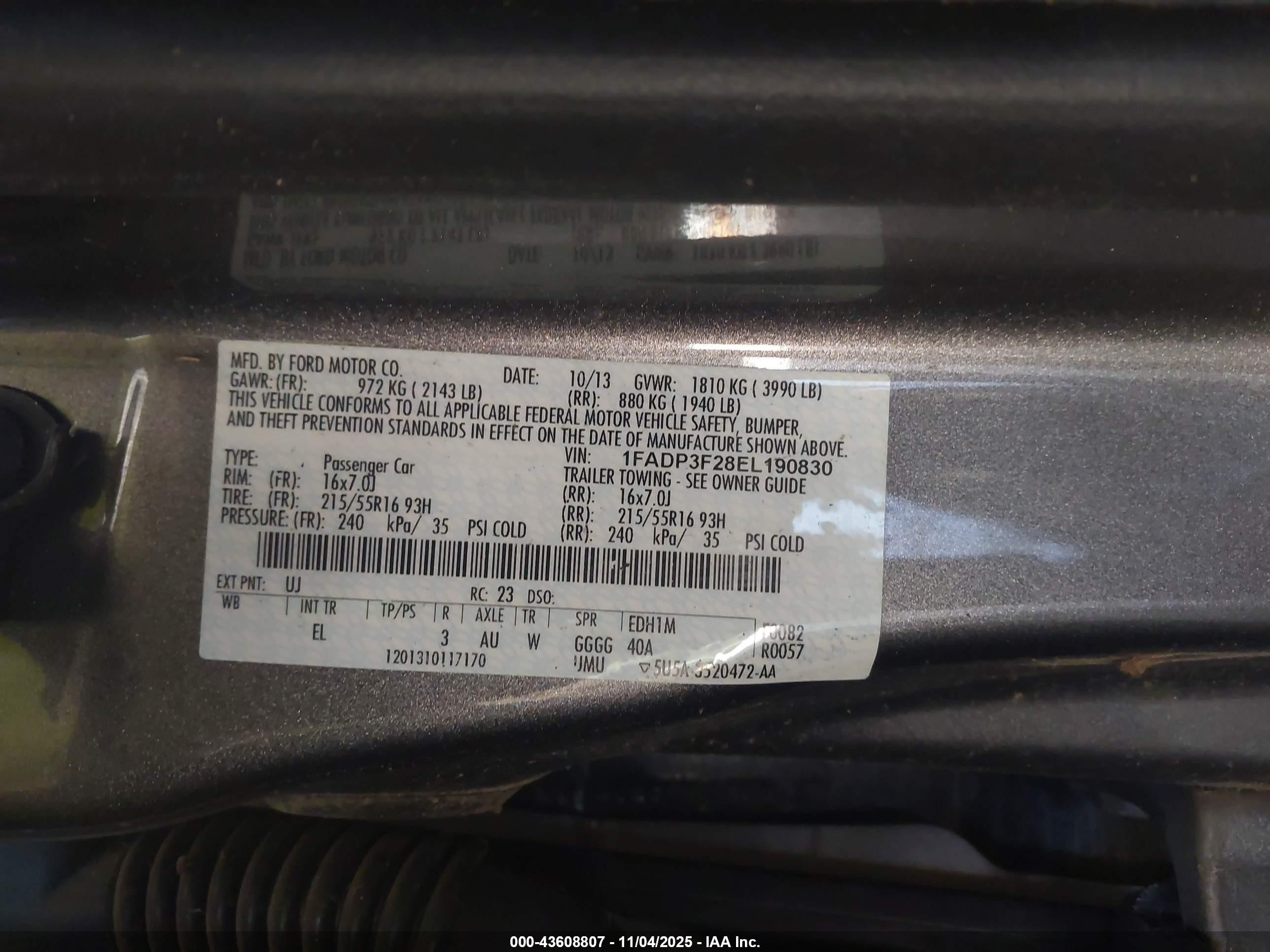 2014 Ford Focus Se Silver vin: 1FADP3F28EL190830