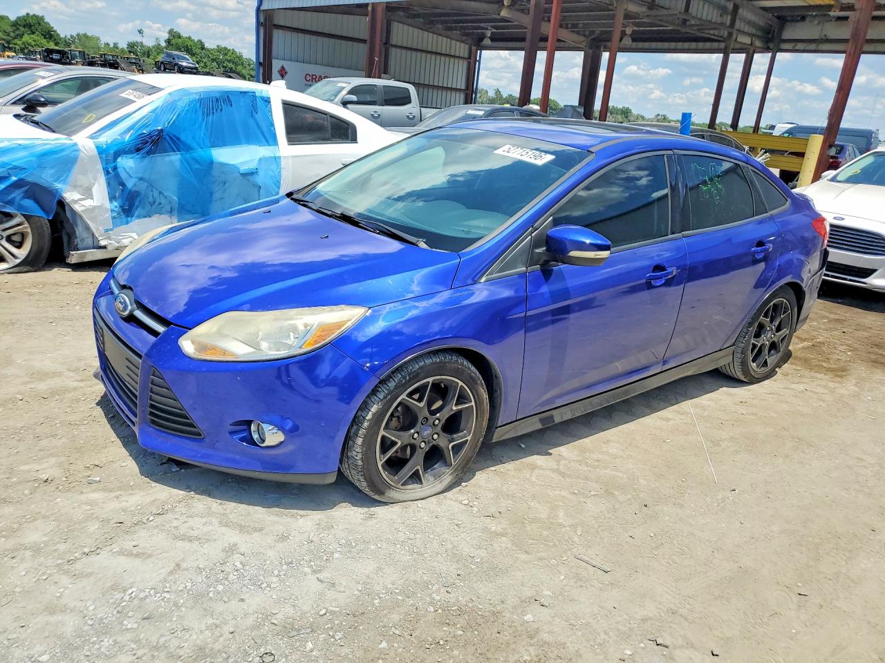 2014 Ford Focus Se Blue vin: 1FADP3F28EL204063
