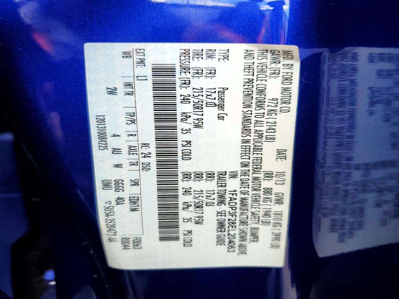 2014 Ford Focus Se Blue vin: 1FADP3F28EL204063