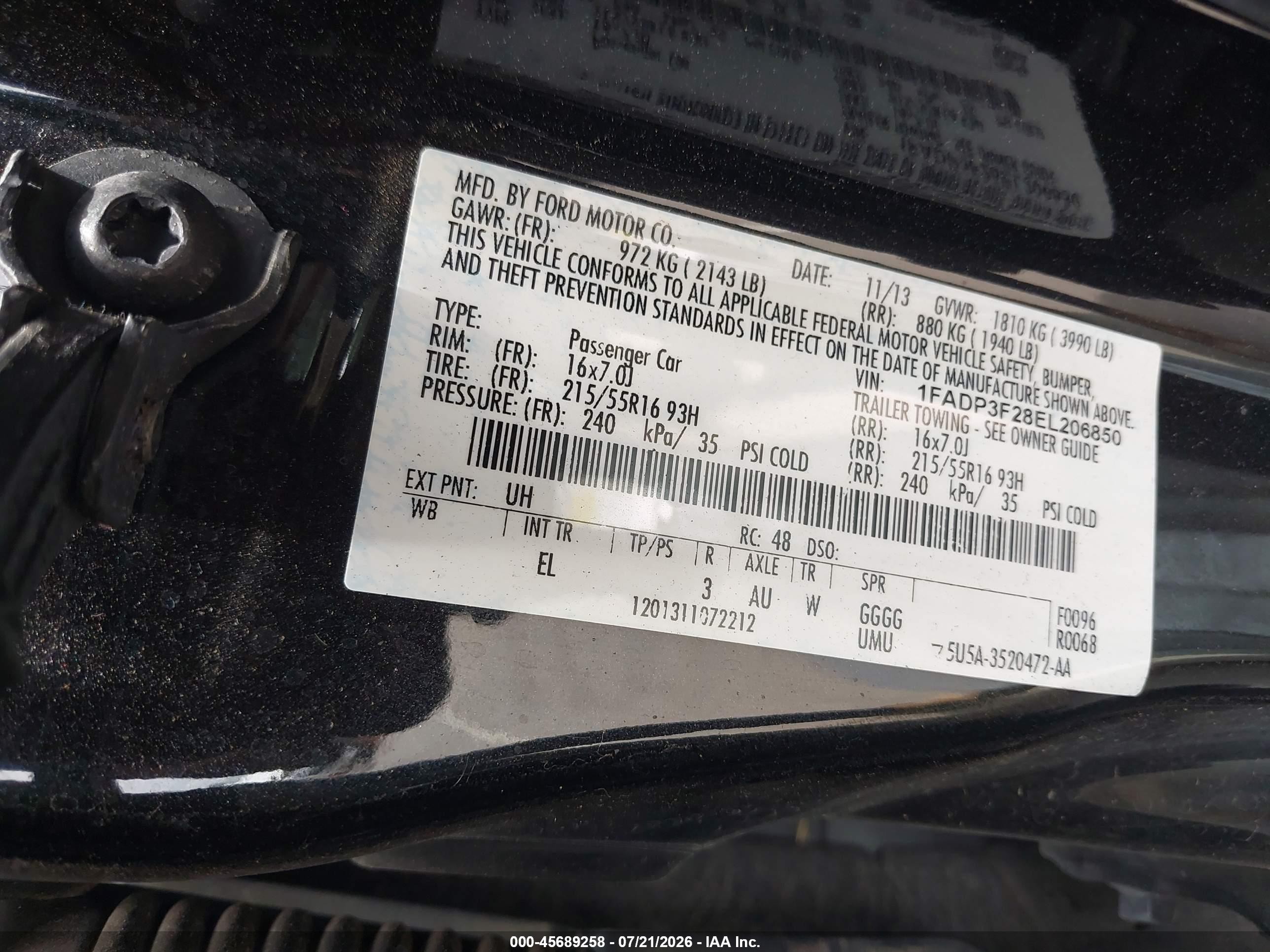 2014 Ford Focus Se Черный vin: 1FADP3F28EL206850