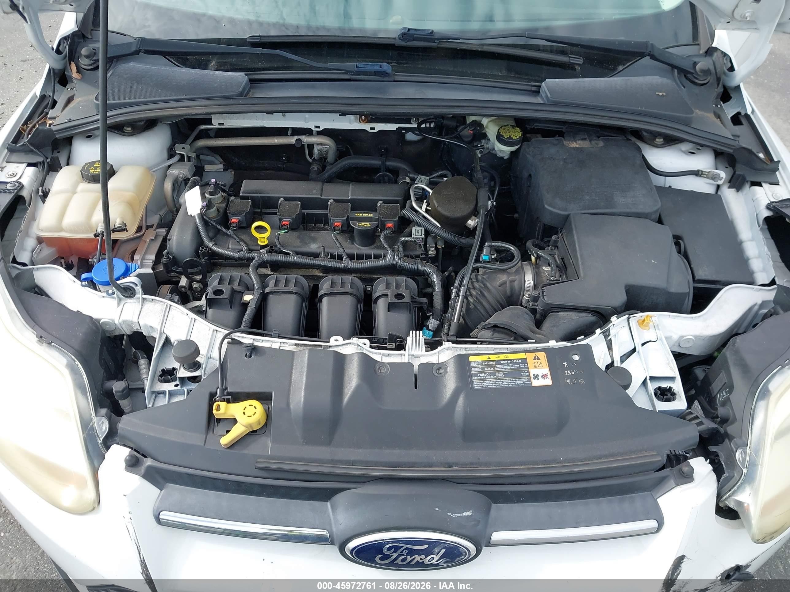 2014 Ford Focus Se White vin: 1FADP3F28EL227777