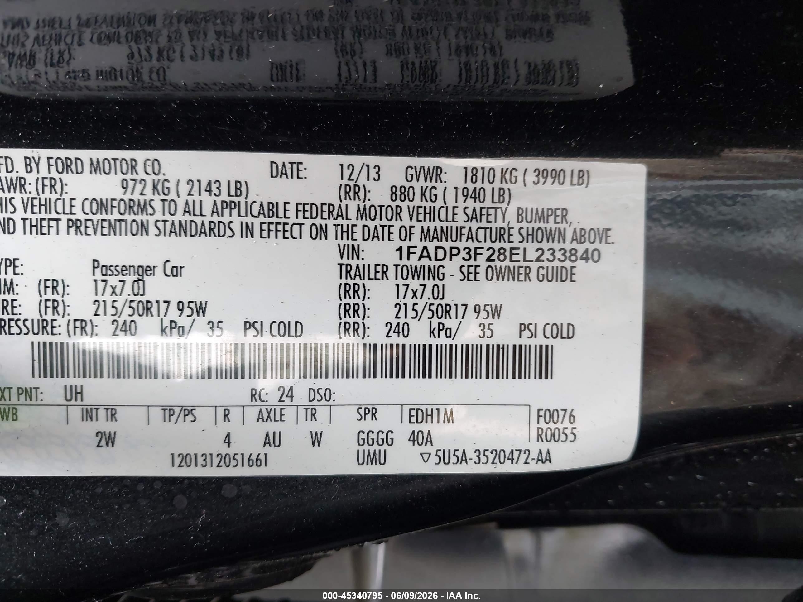 2014 Ford Focus Se Black vin: 1FADP3F28EL233840