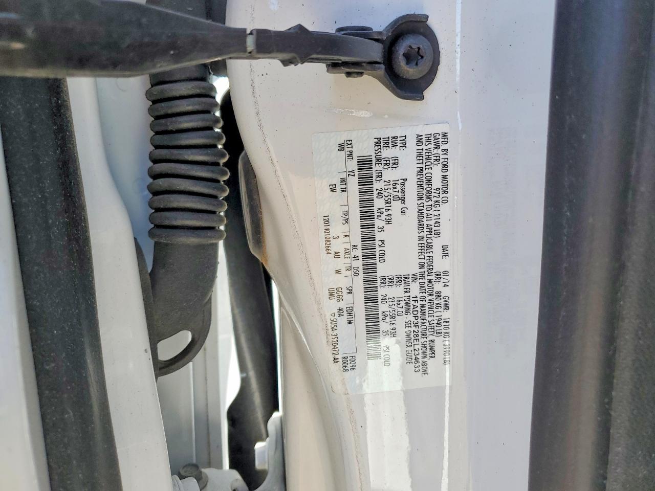 2014 Ford Focus Se White vin: 1FADP3F28EL234633