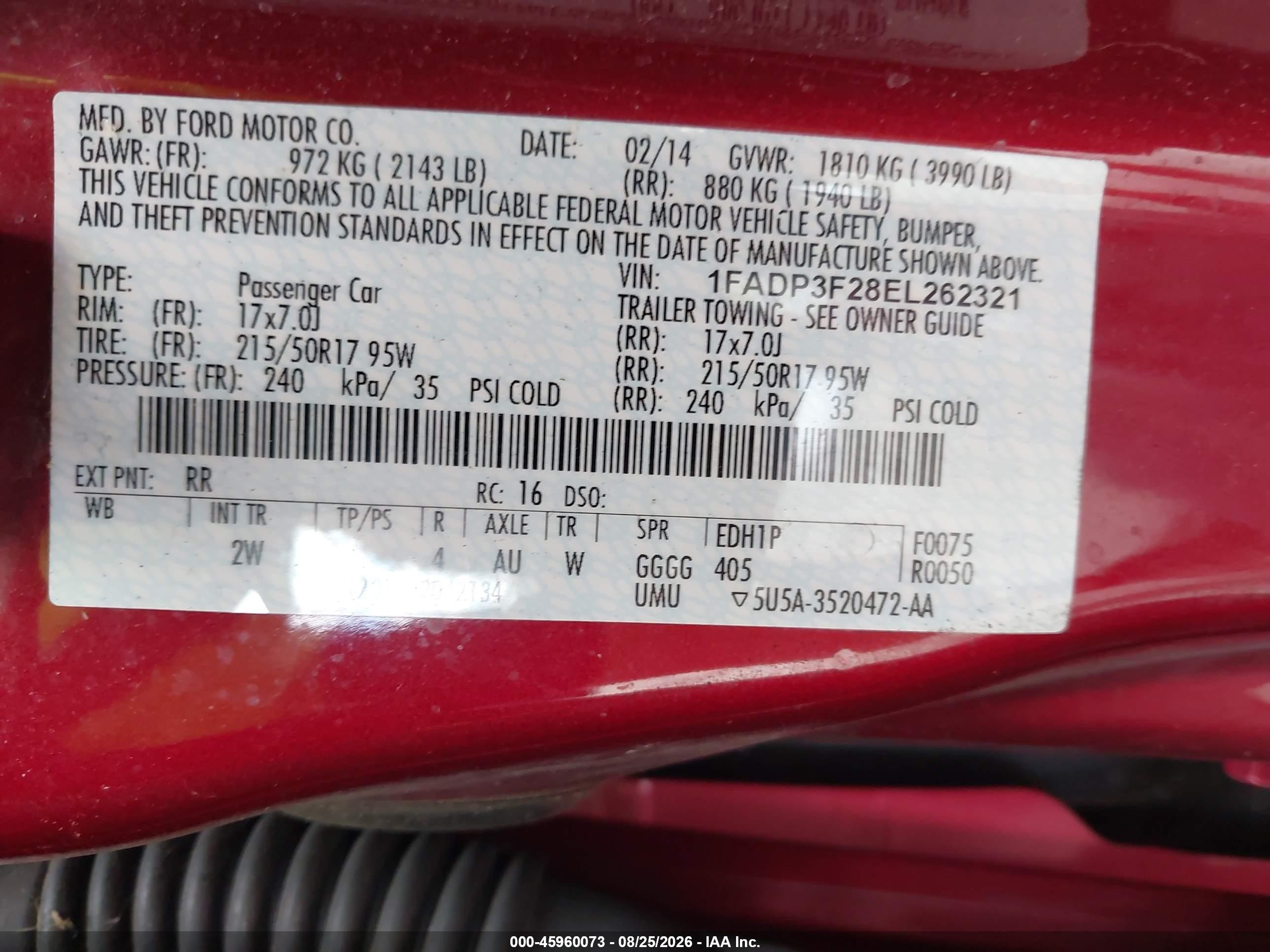 2014 Ford Focus Se Red vin: 1FADP3F28EL262321