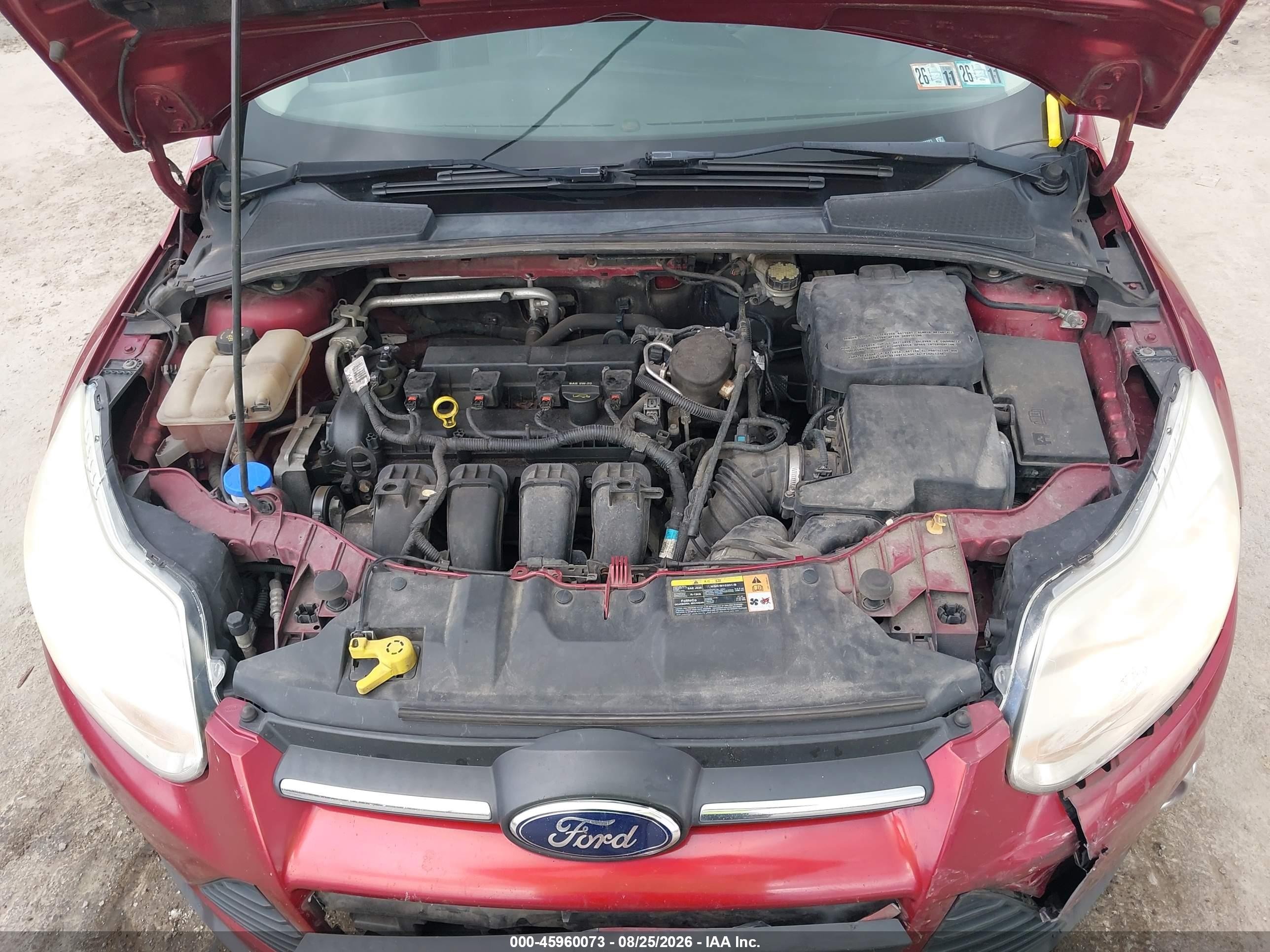 2014 Ford Focus Se Red vin: 1FADP3F28EL262321