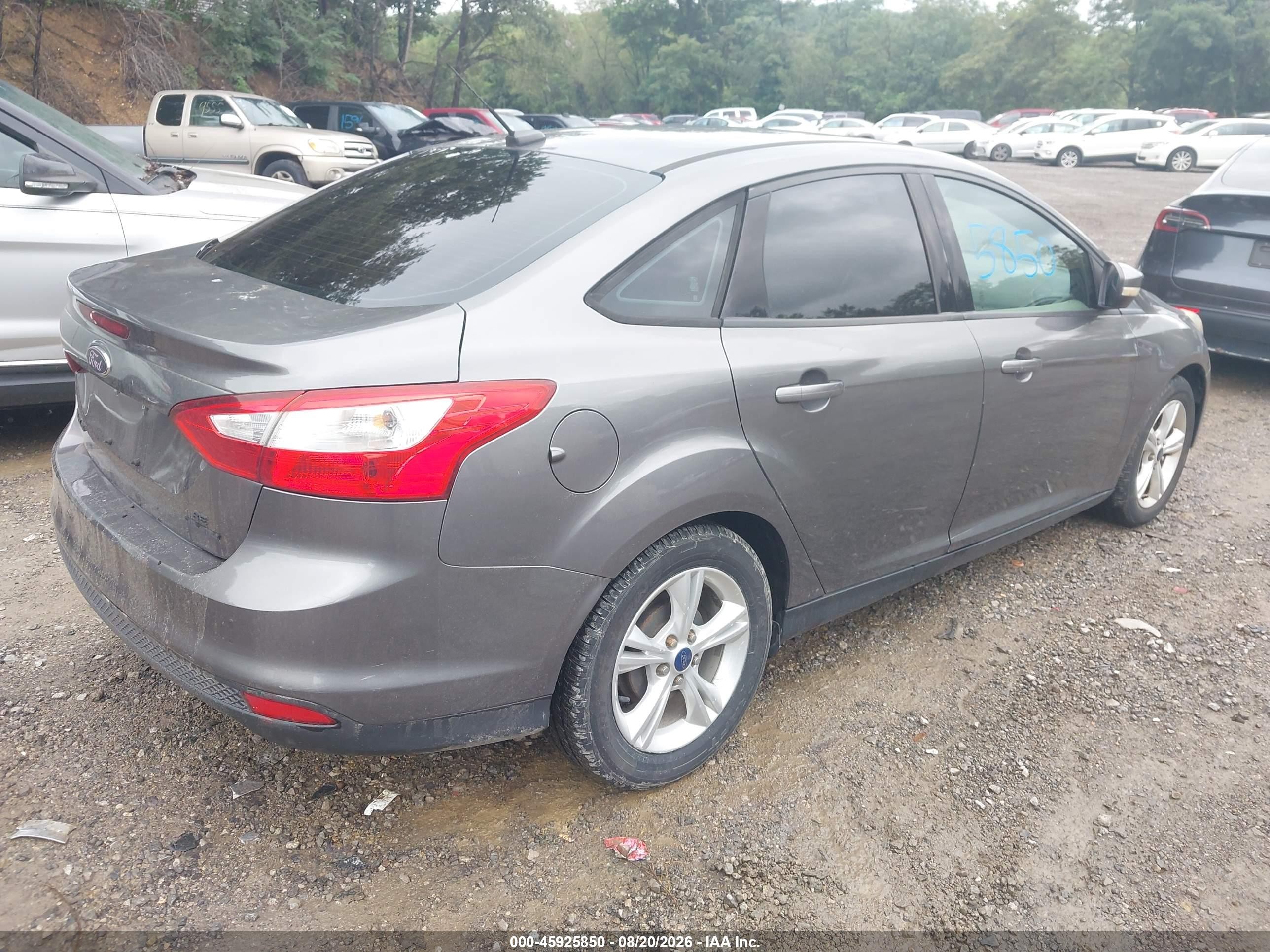 2014 Ford Focus Se Pewter vin: 1FADP3F28EL266451
