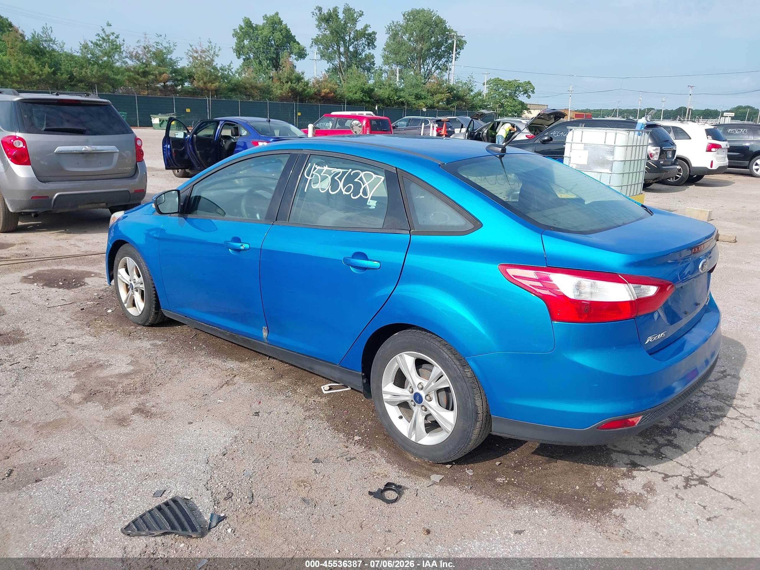 2014 Ford Focus Se Blue vin: 1FADP3F28EL269186