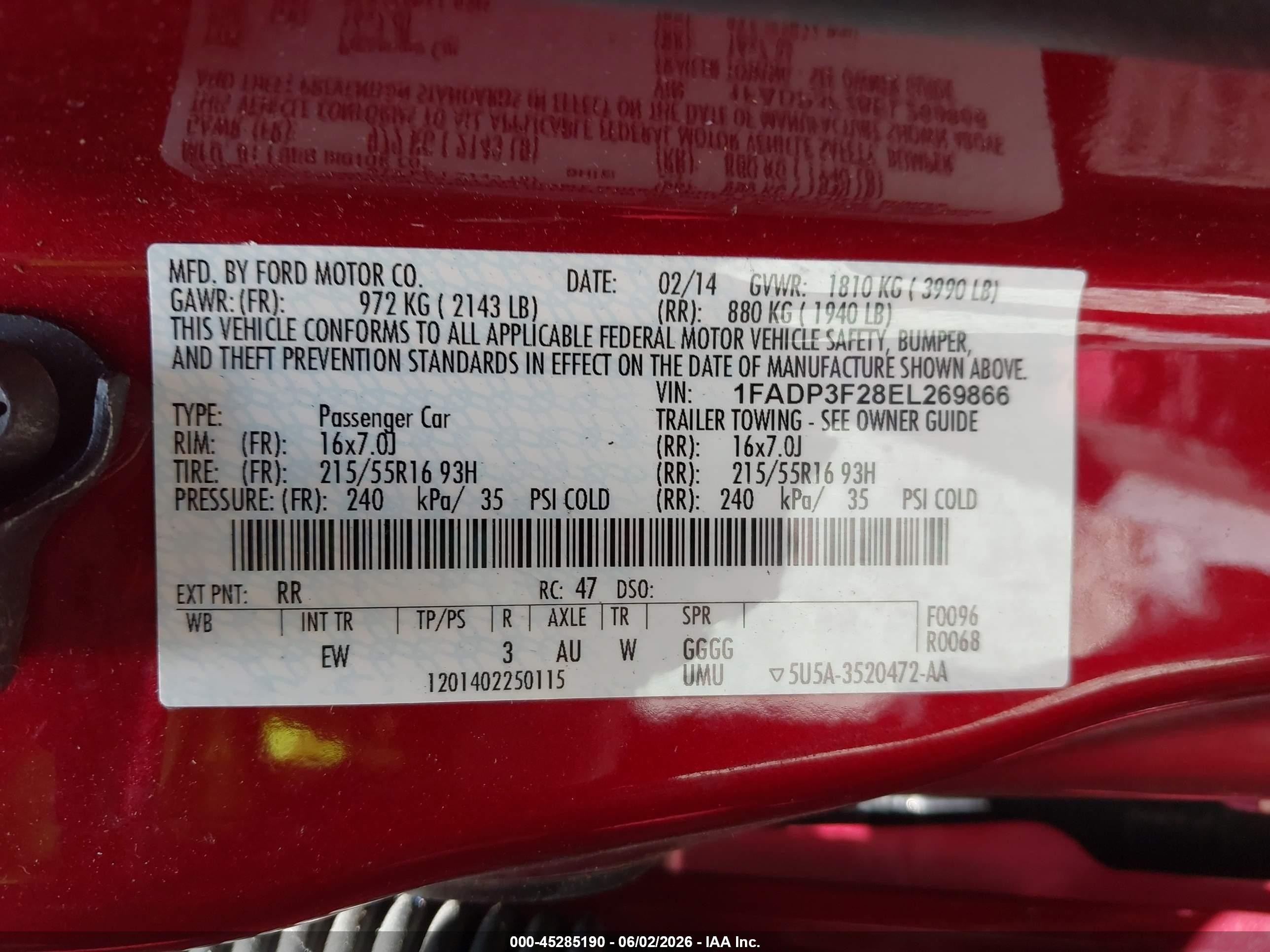 2014 Ford Focus Se Red vin: 1FADP3F28EL269866