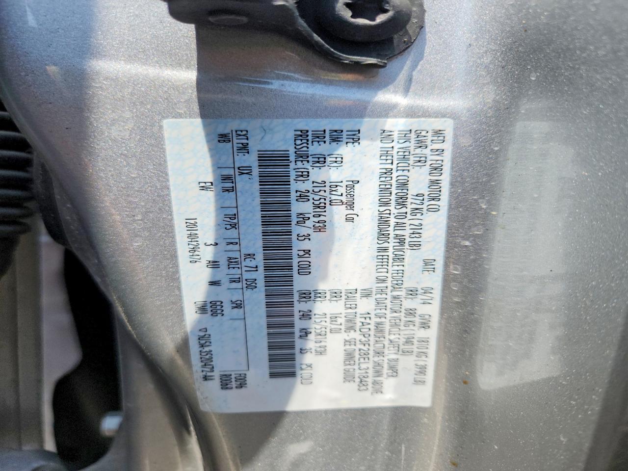 2014 Ford Focus Se Silver vin: 1FADP3F28EL318483