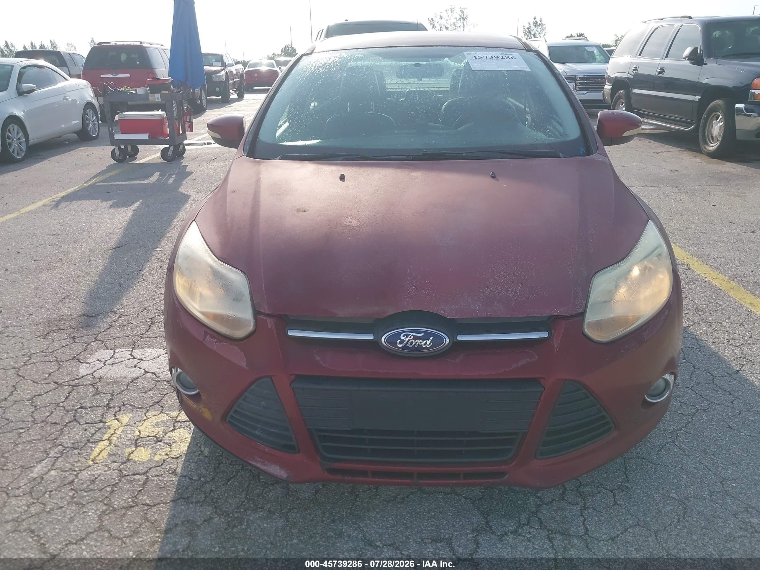 2014 Ford Focus Se Red vin: 1FADP3F28EL331055