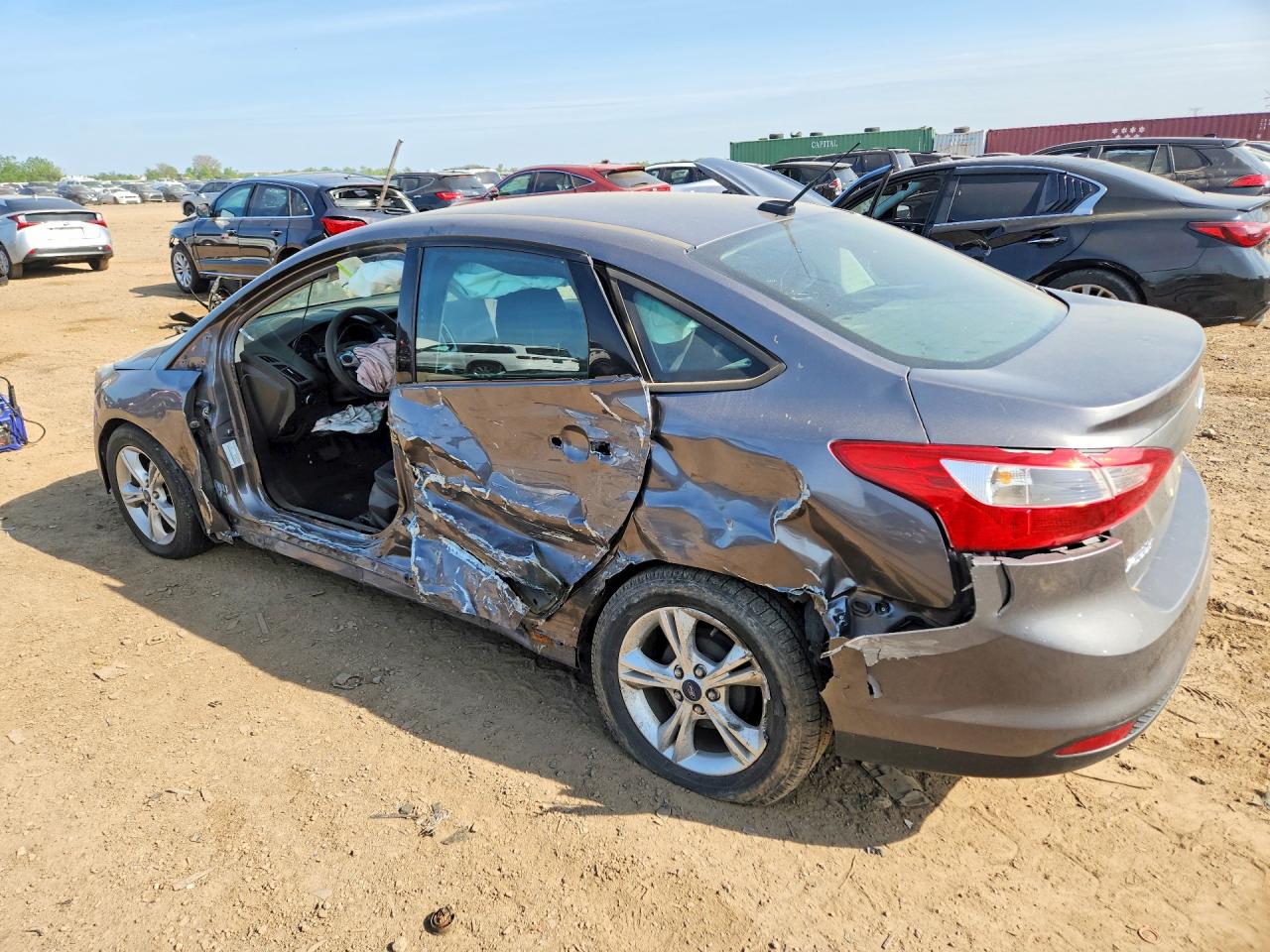 2014 Ford Focus Se Gray vin: 1FADP3F28EL369742