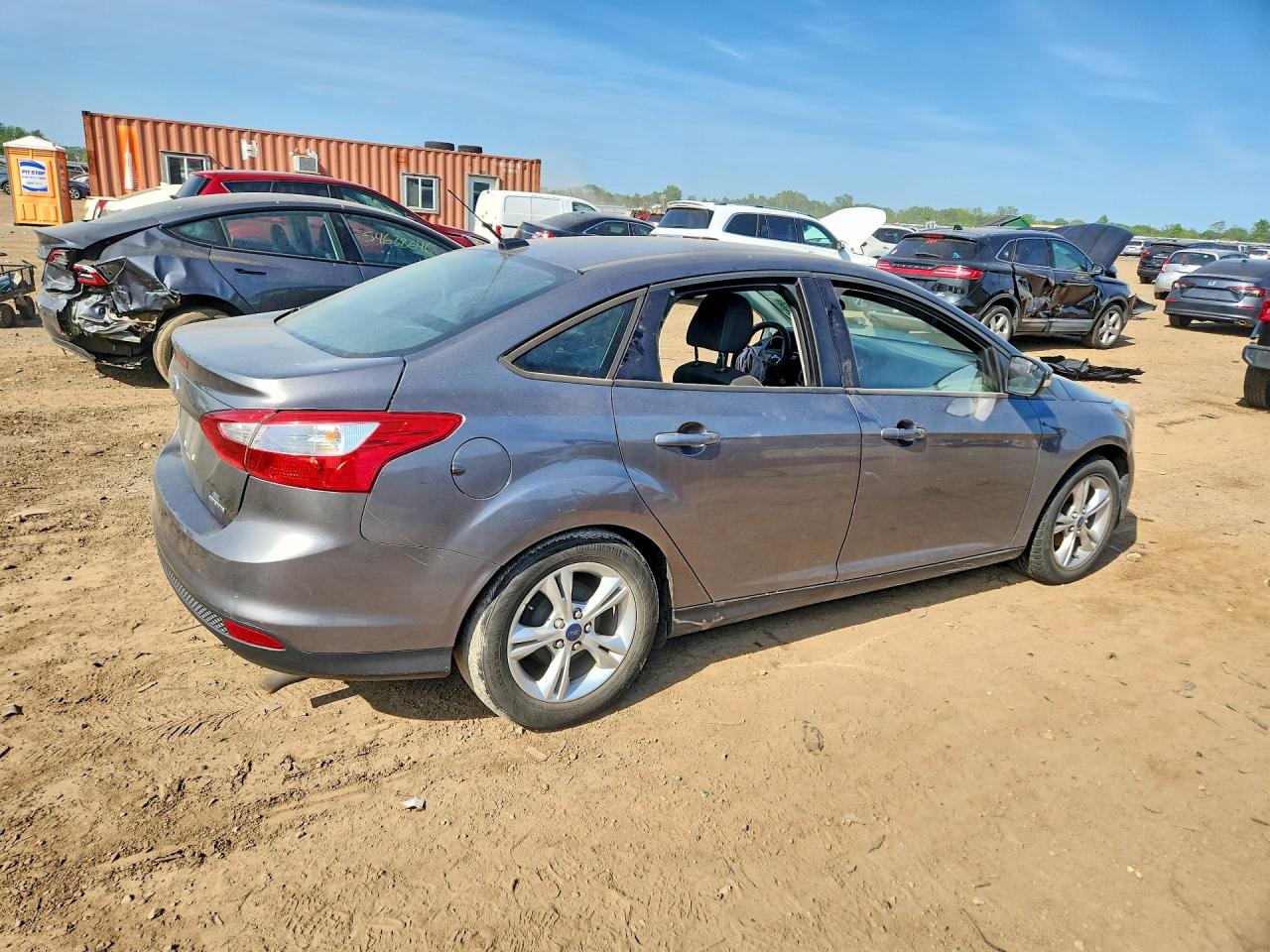 2014 Ford Focus Se Gray vin: 1FADP3F28EL369742