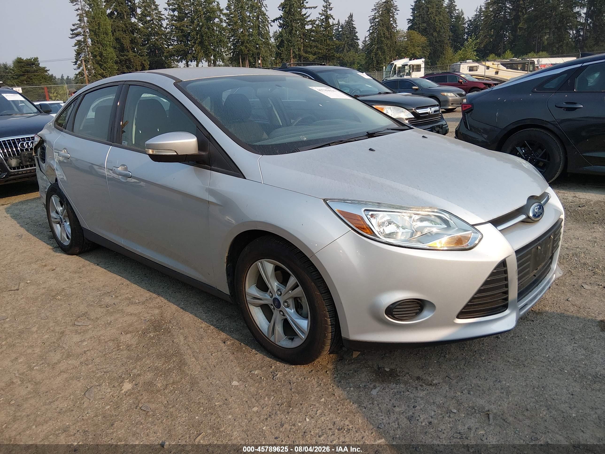 2014 Ford Focus Se Silver vin: 1FADP3F28EL391868