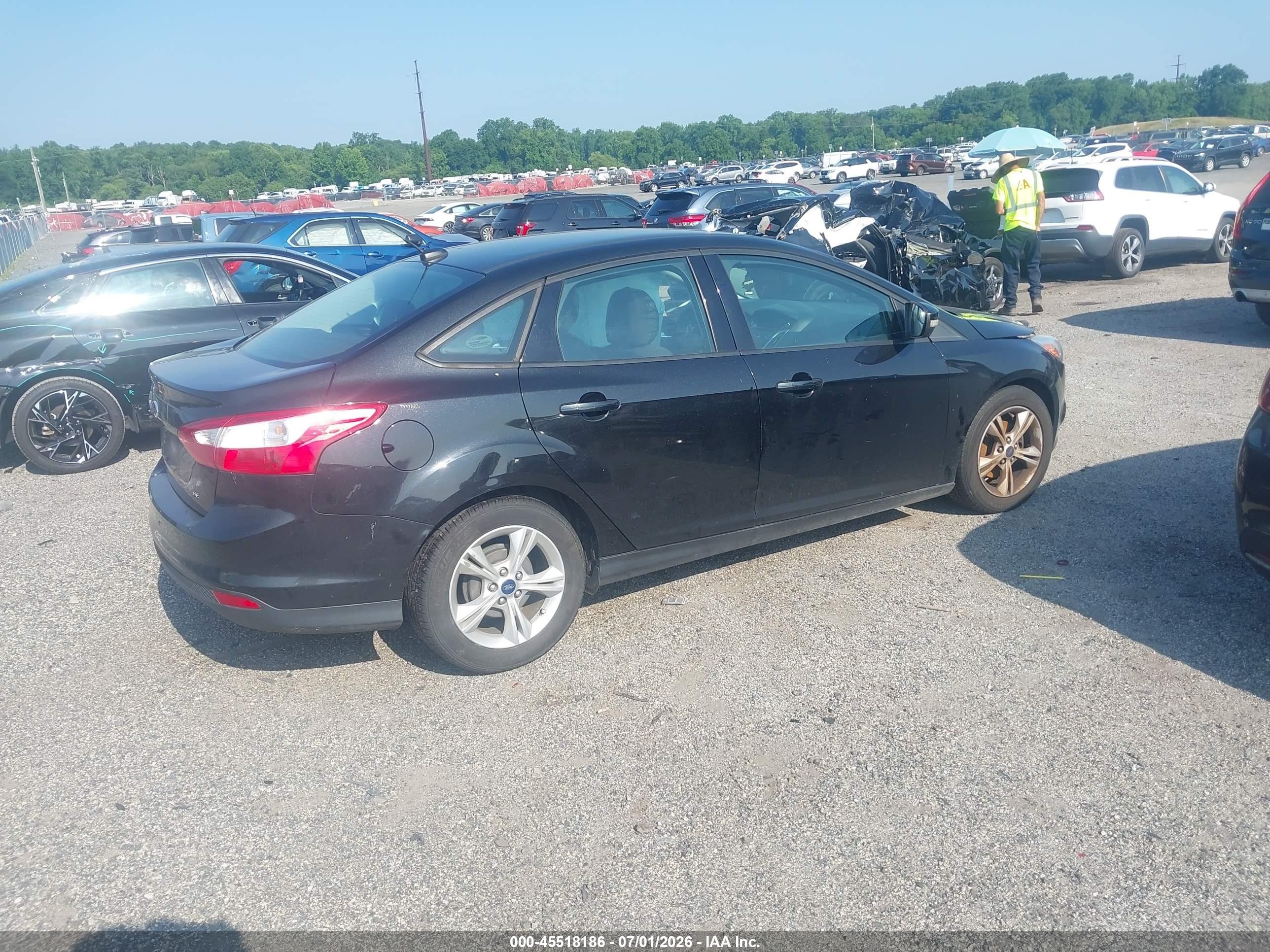 2014 Ford Focus Se Black vin: 1FADP3F28EL396715