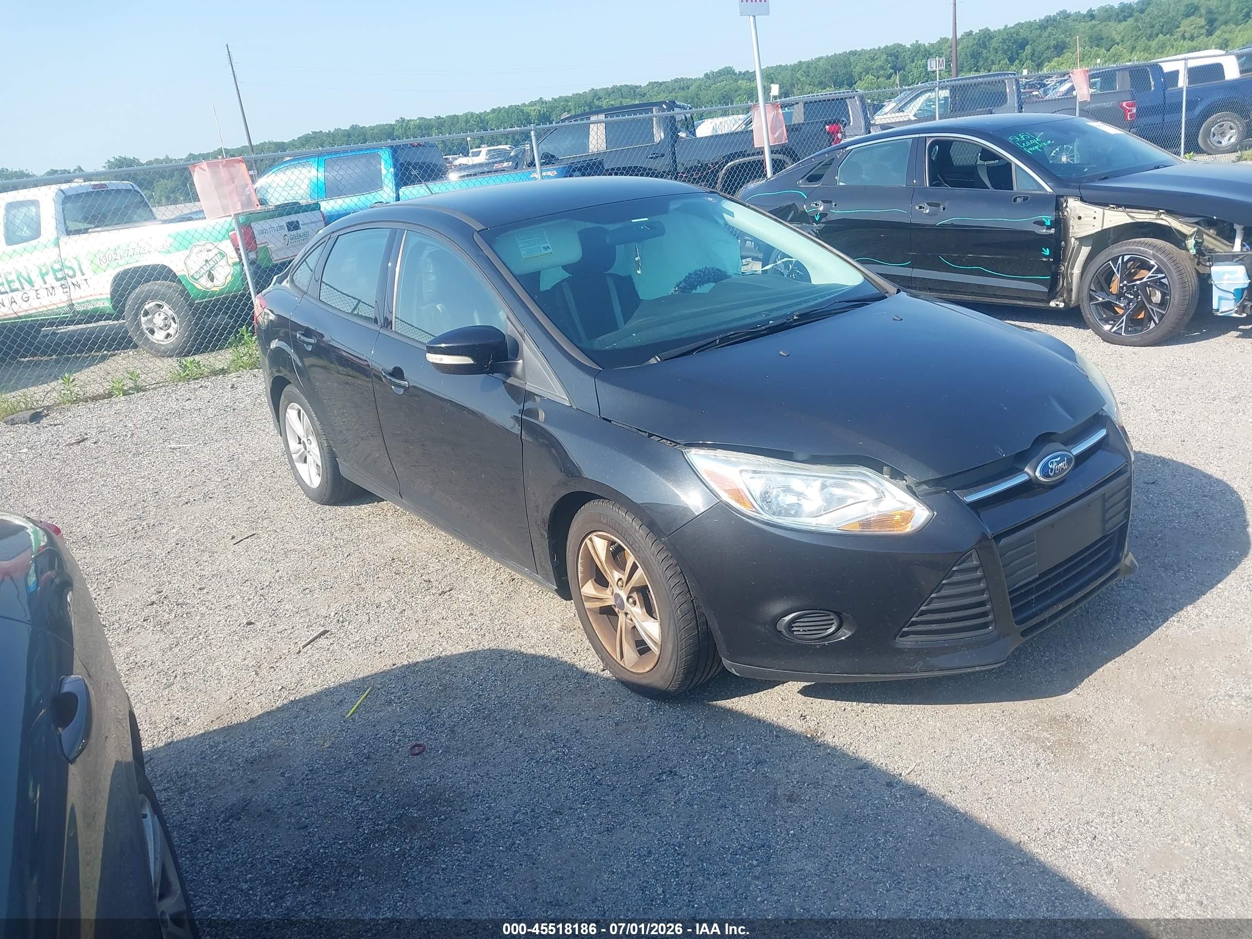2014 Ford Focus Se Black vin: 1FADP3F28EL396715