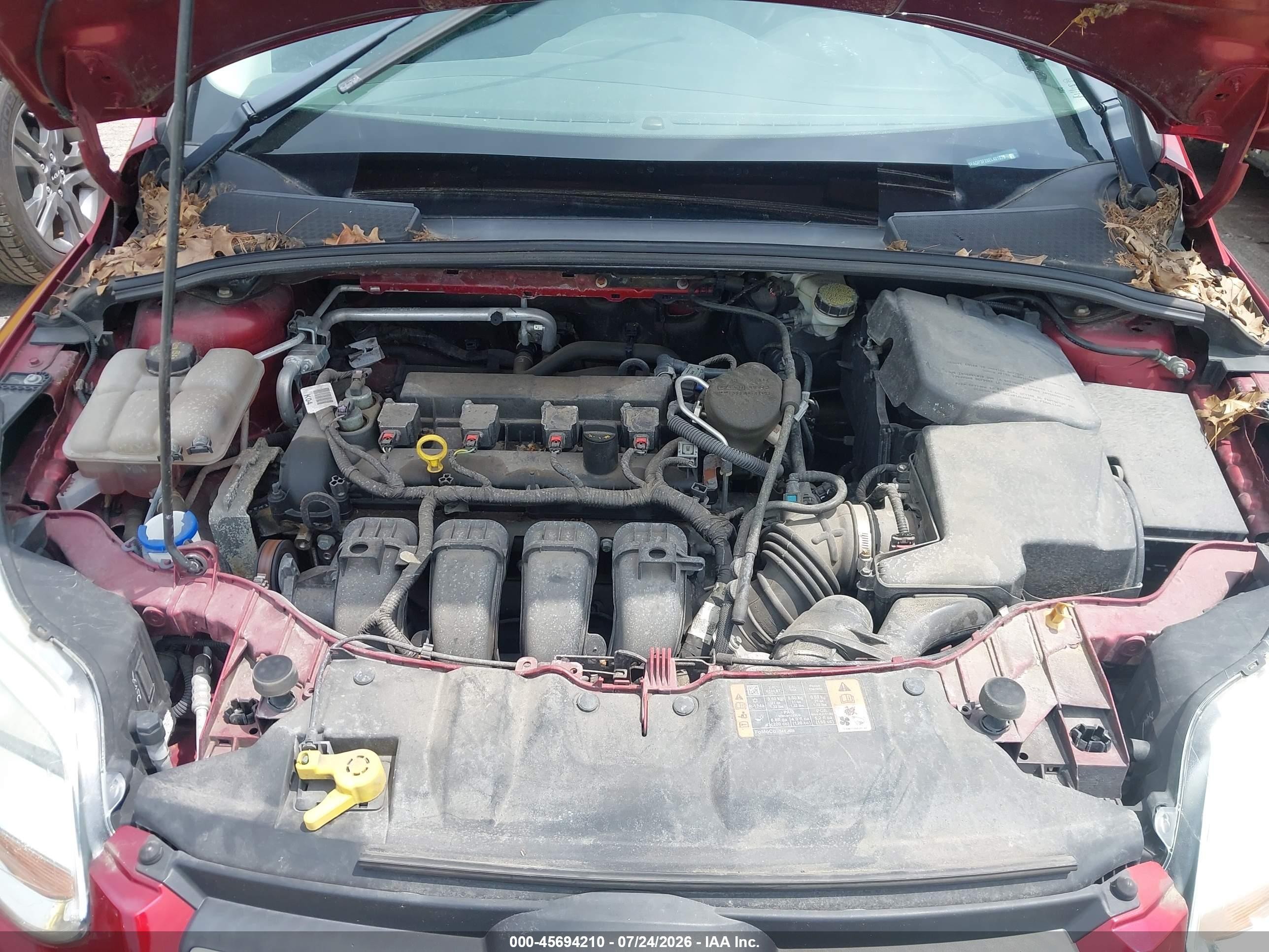 2014 Ford Focus Se Red vin: 1FADP3F28EL401878
