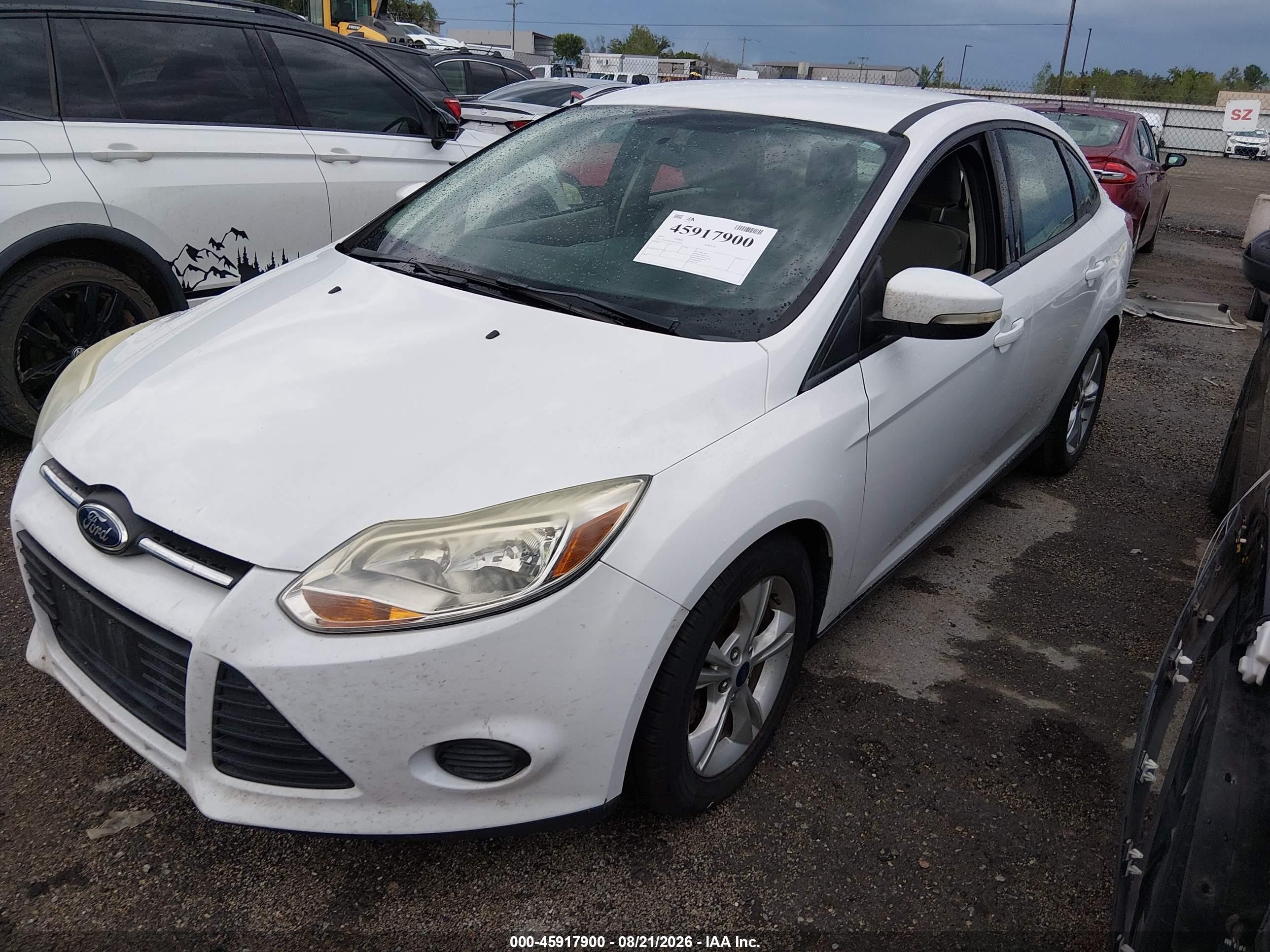 2014 Ford Focus Se Белый vin: 1FADP3F28EL402741