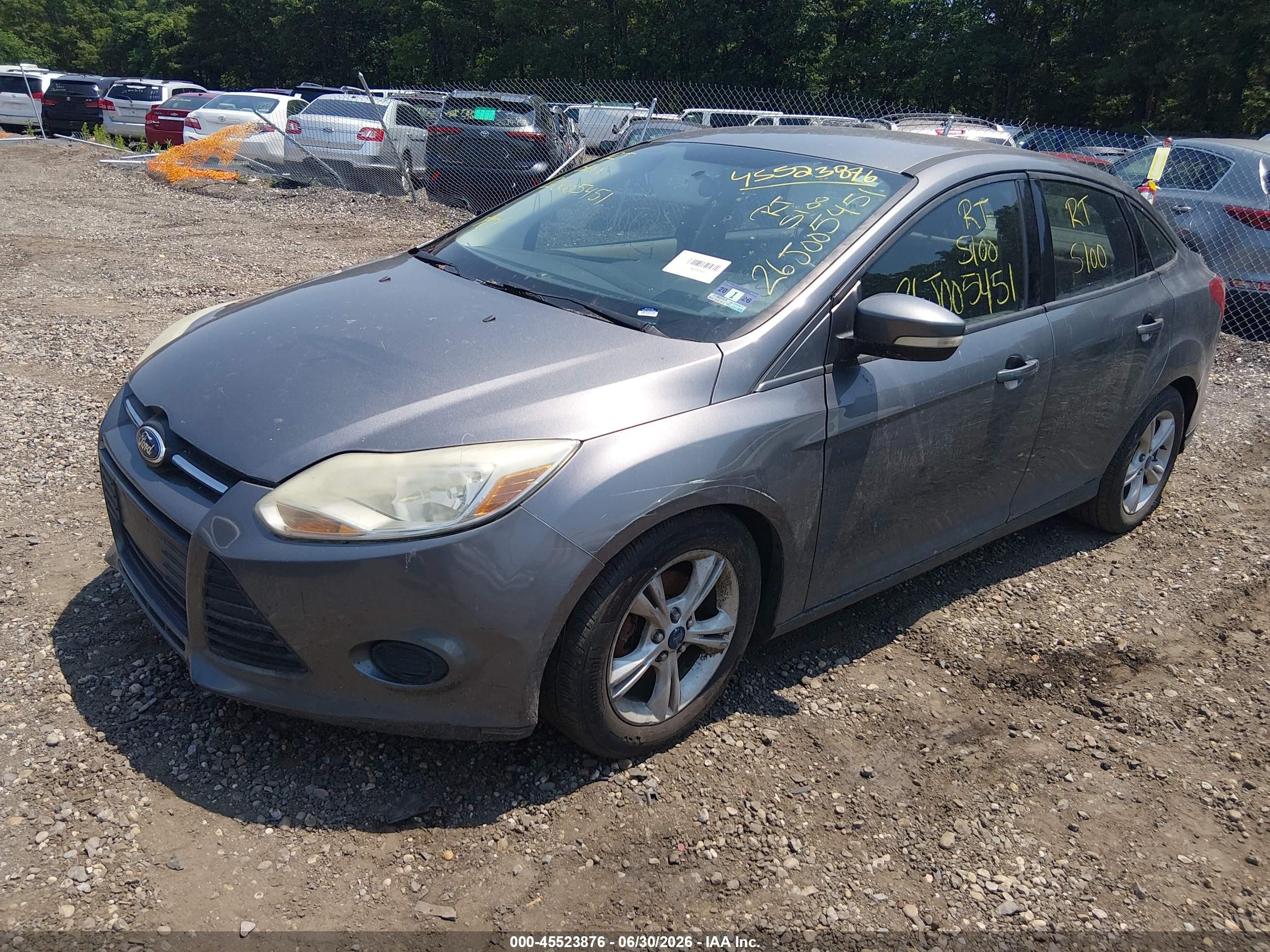 2014 Ford Focus Se Gray vin: 1FADP3F28EL409365