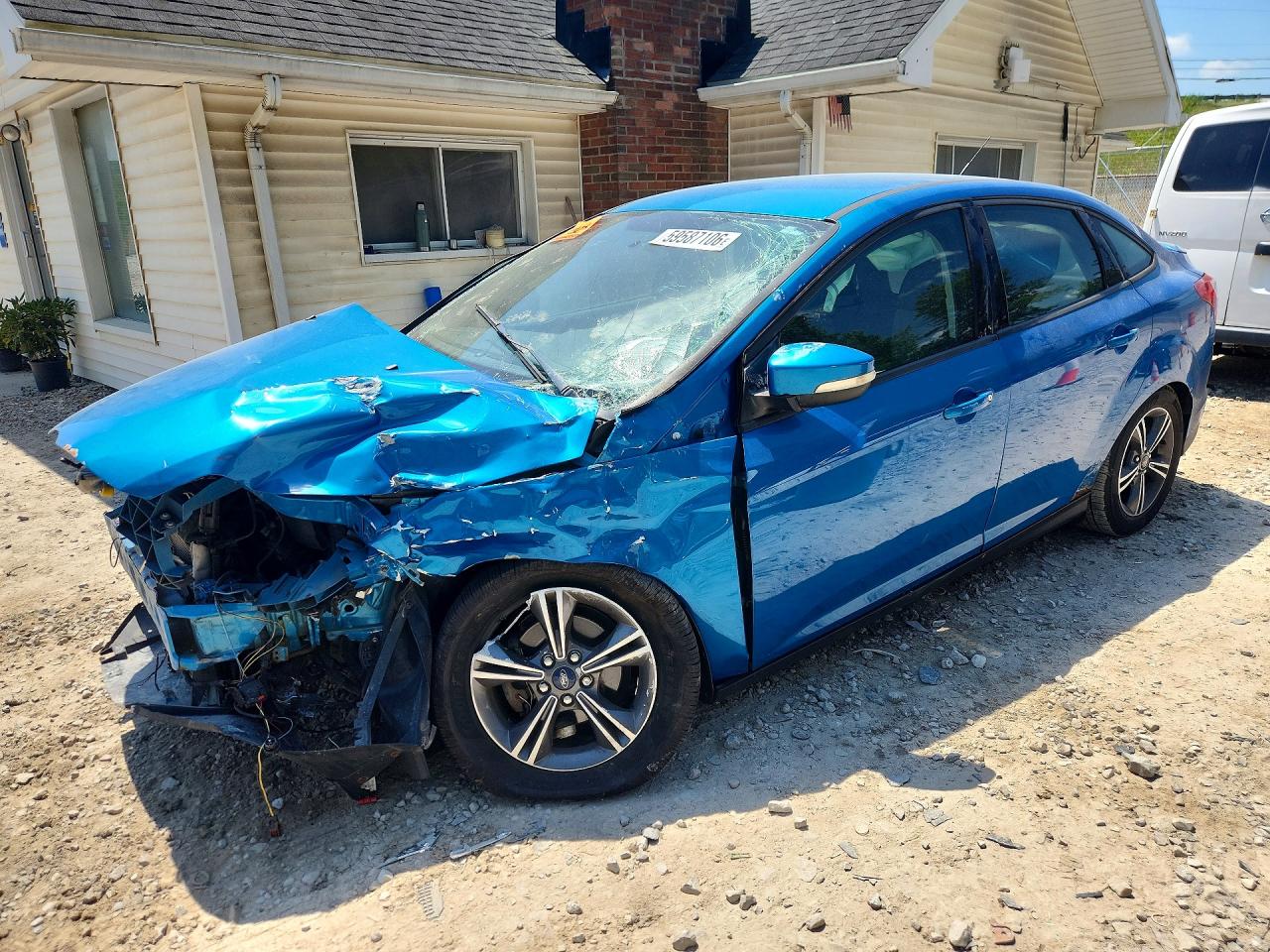 2014 Ford Focus Se Blue vin: 1FADP3F28EL428496