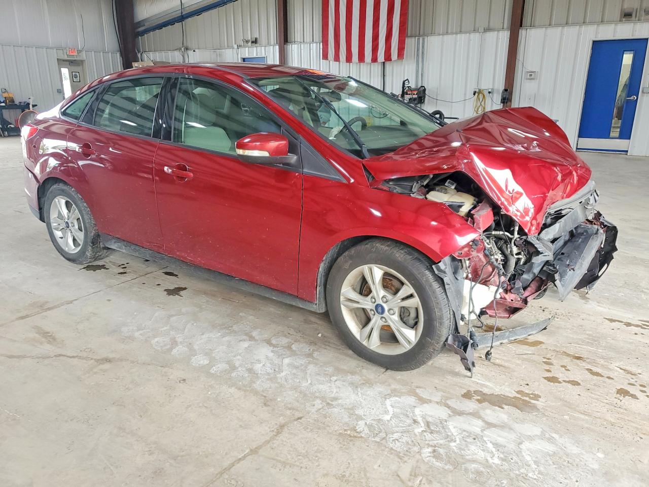 2014 Ford Focus Se Red vin: 1FADP3F28EL435173