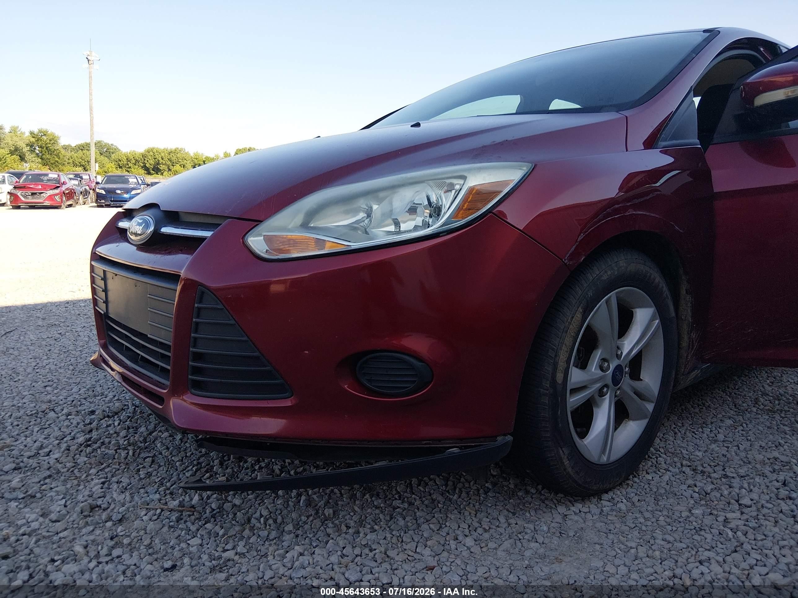 2014 Ford Focus Se Burgundy vin: 1FADP3F28EL438641