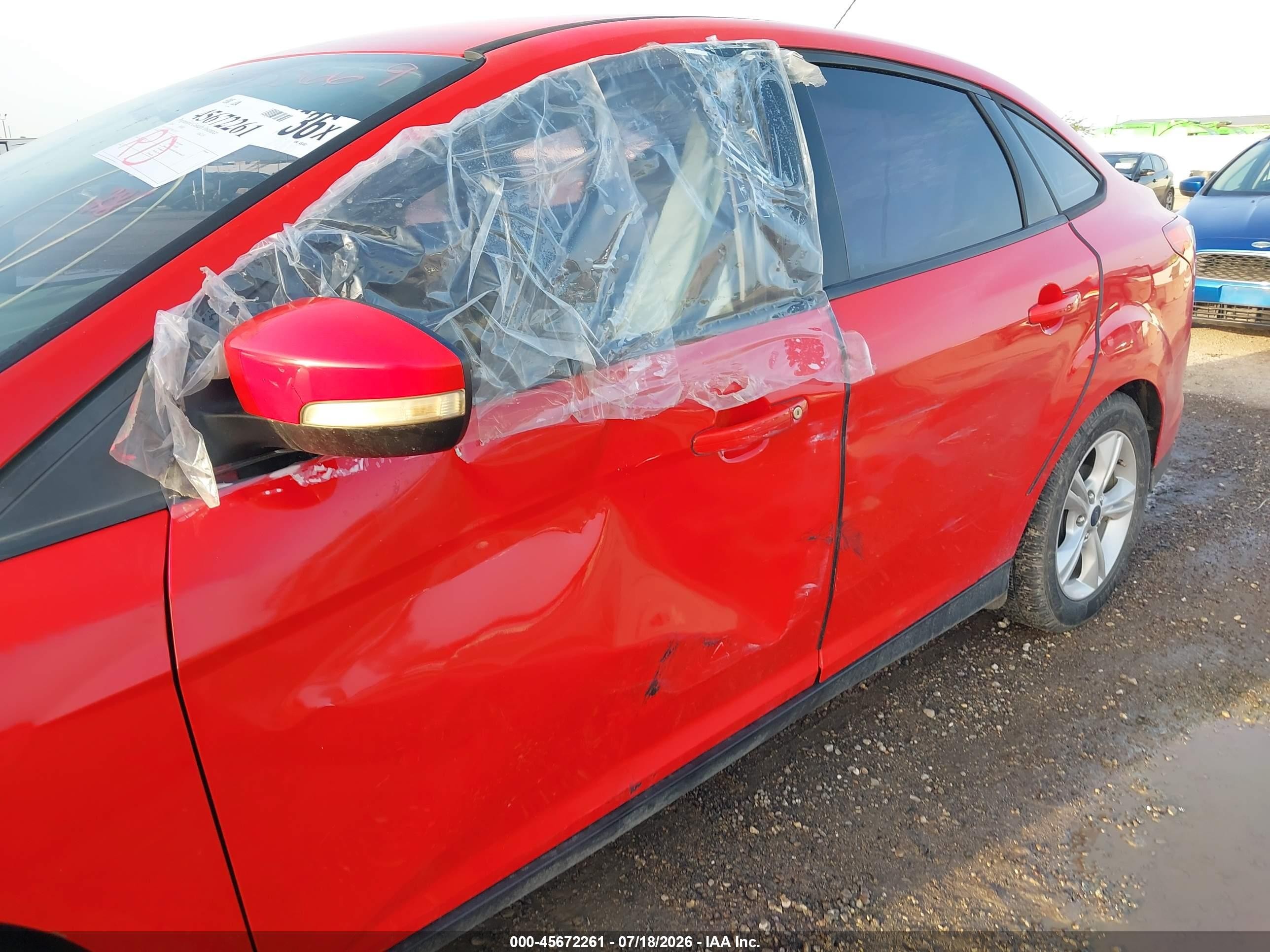 2014 Ford Focus Se Red vin: 1FADP3F28EL452457