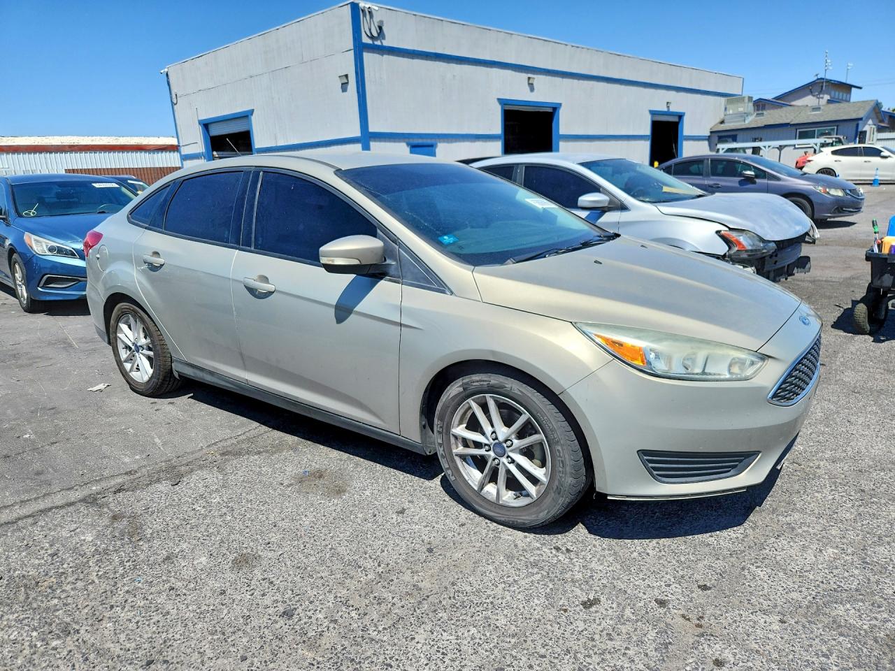 2015 Ford Focus Se Beige vin: 1FADP3F28FL204520