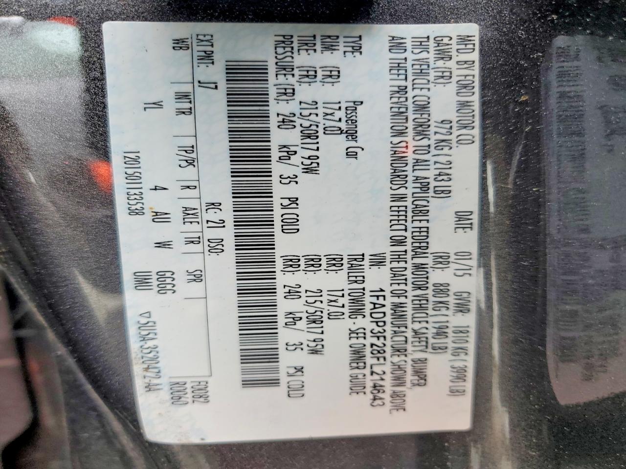 2015 Ford Focus Se Gray vin: 1FADP3F28FL214643