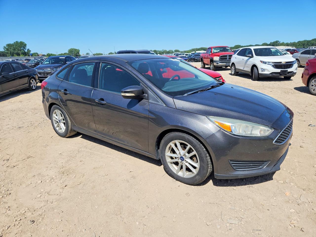 2015 Ford Focus Se Gray vin: 1FADP3F28FL231328