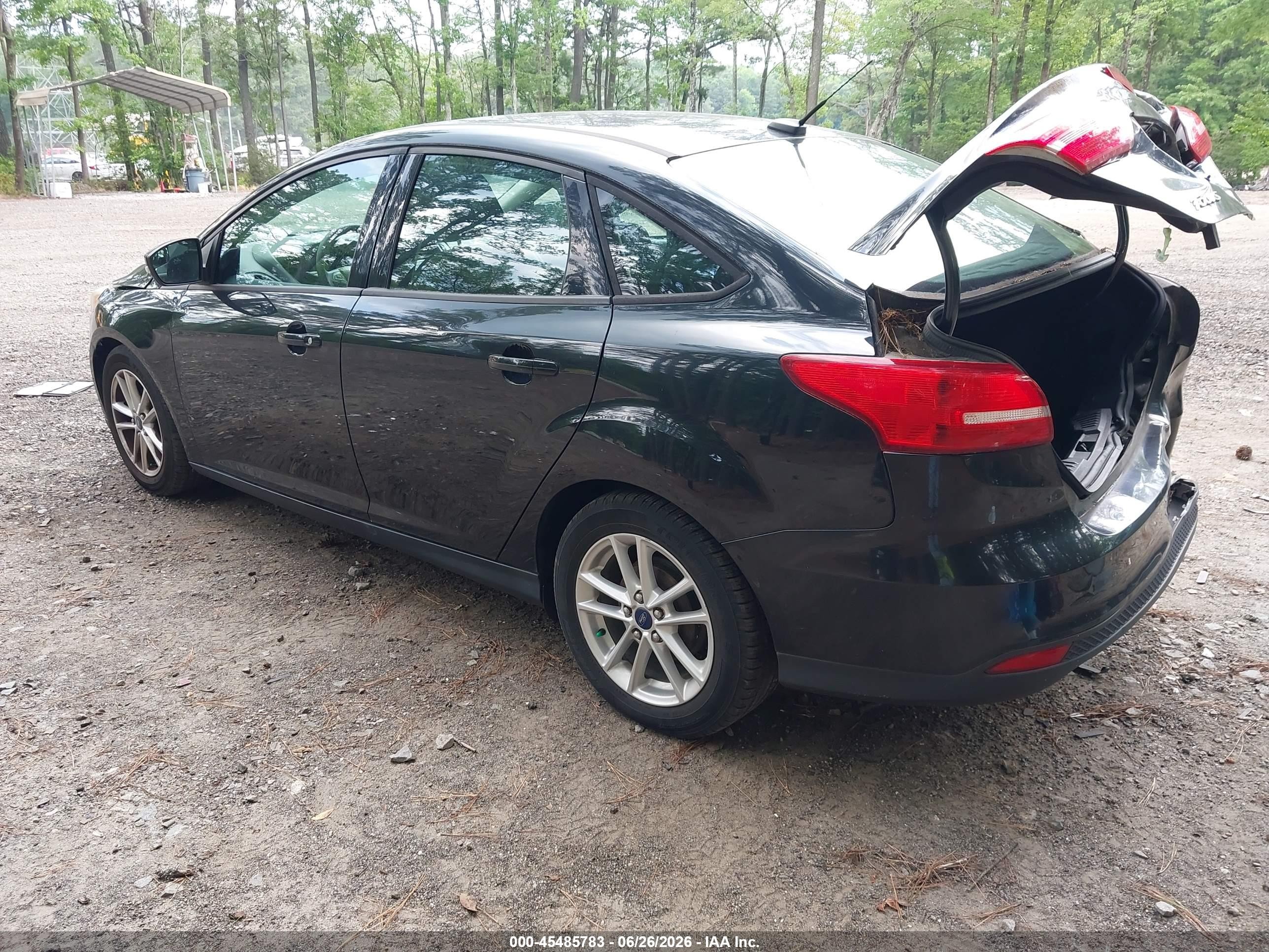 2015 Ford Focus Se Black vin: 1FADP3F28FL243222