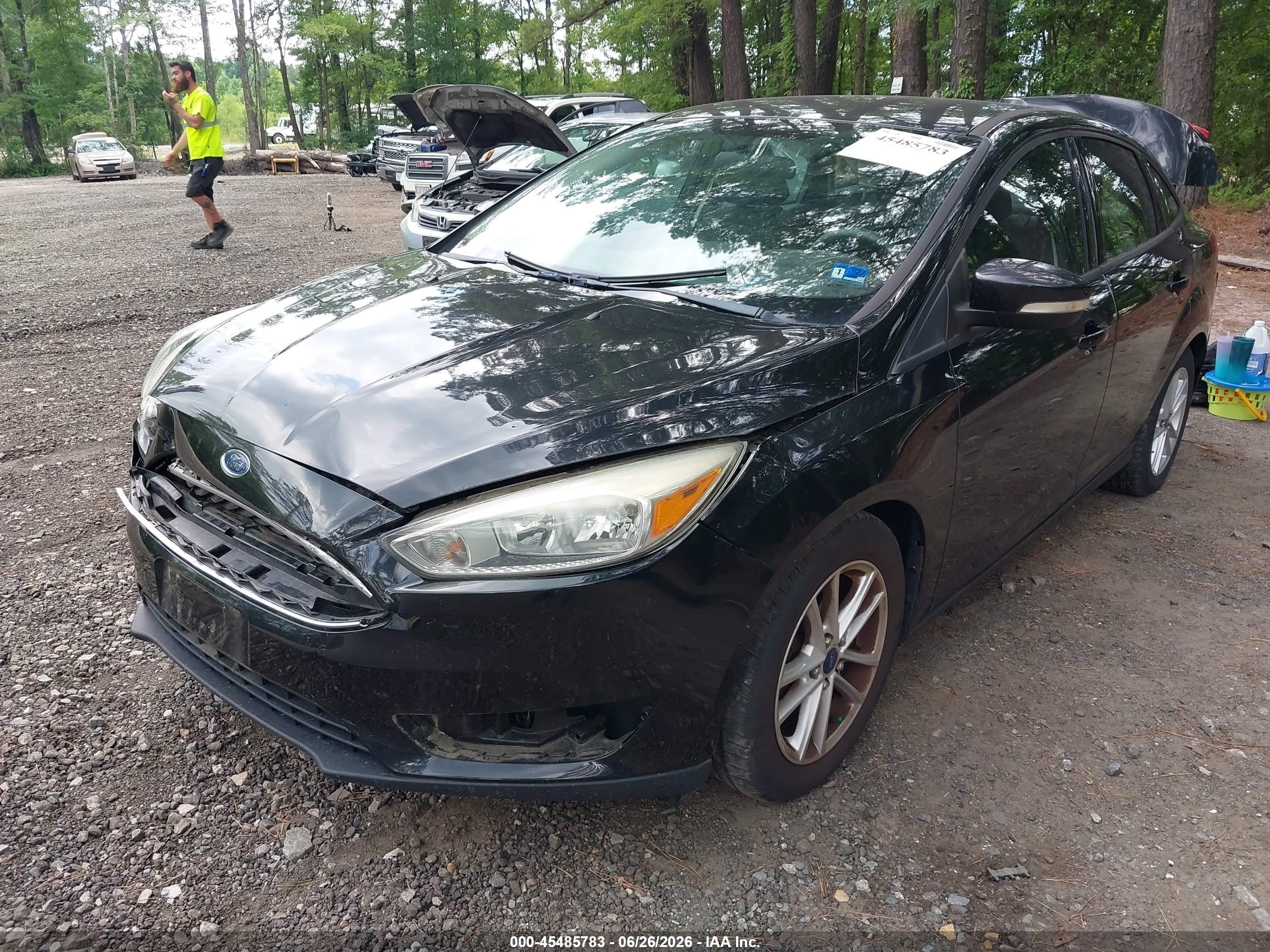 2015 Ford Focus Se Black vin: 1FADP3F28FL243222