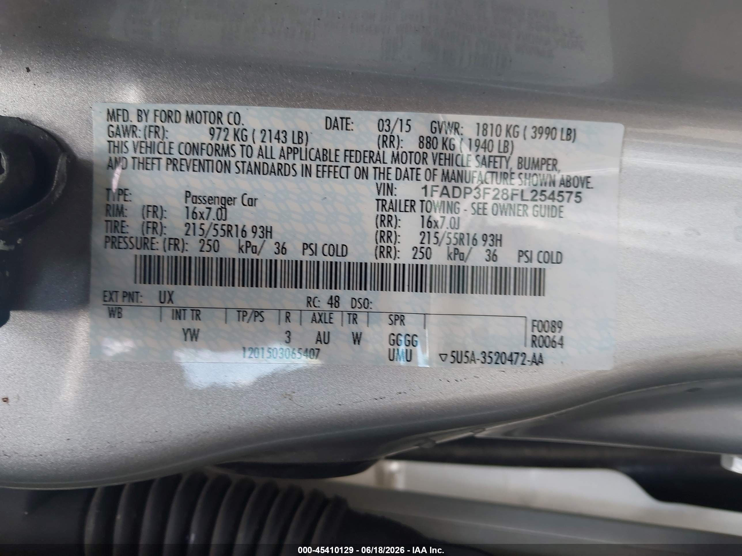 2015 Ford Focus Se Silver vin: 1FADP3F28FL254575