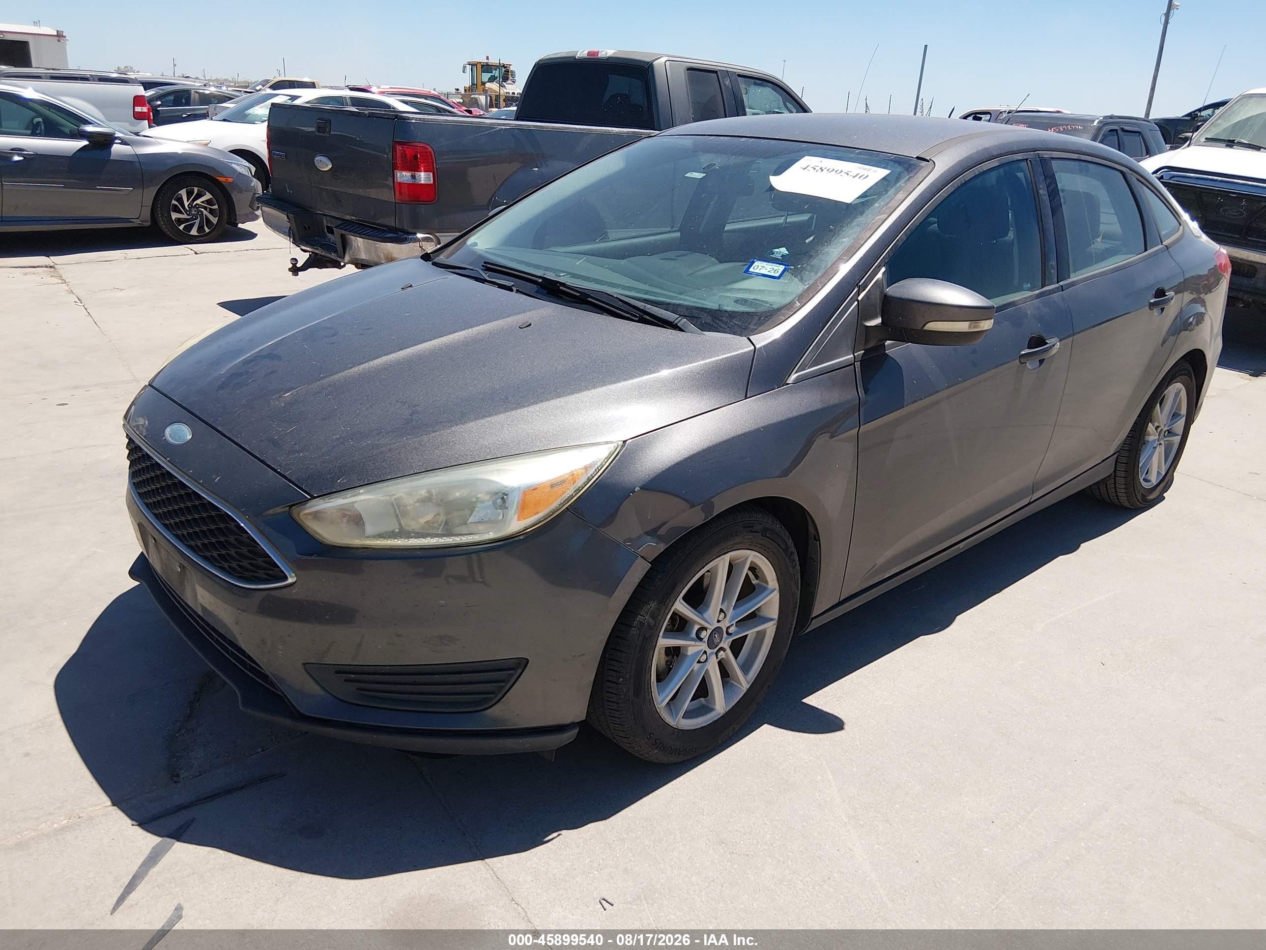 2015 Ford Focus Se Gray vin: 1FADP3F28FL293568