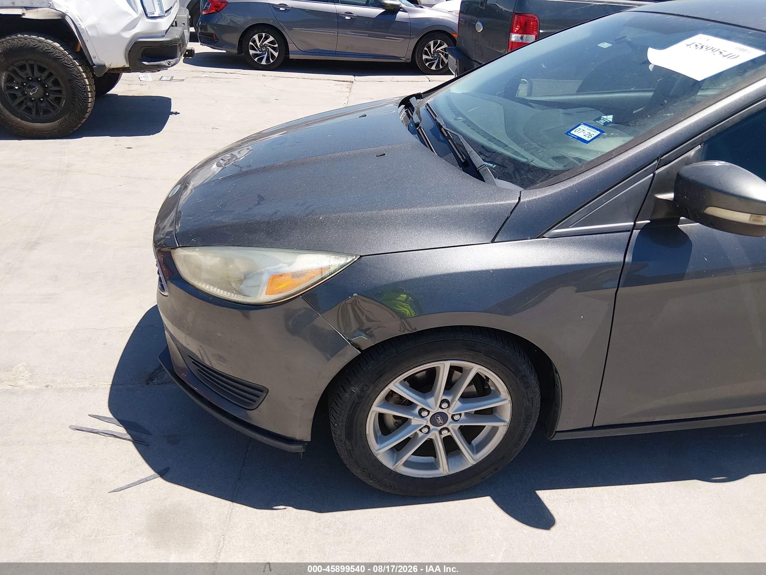 2015 Ford Focus Se Gray vin: 1FADP3F28FL293568