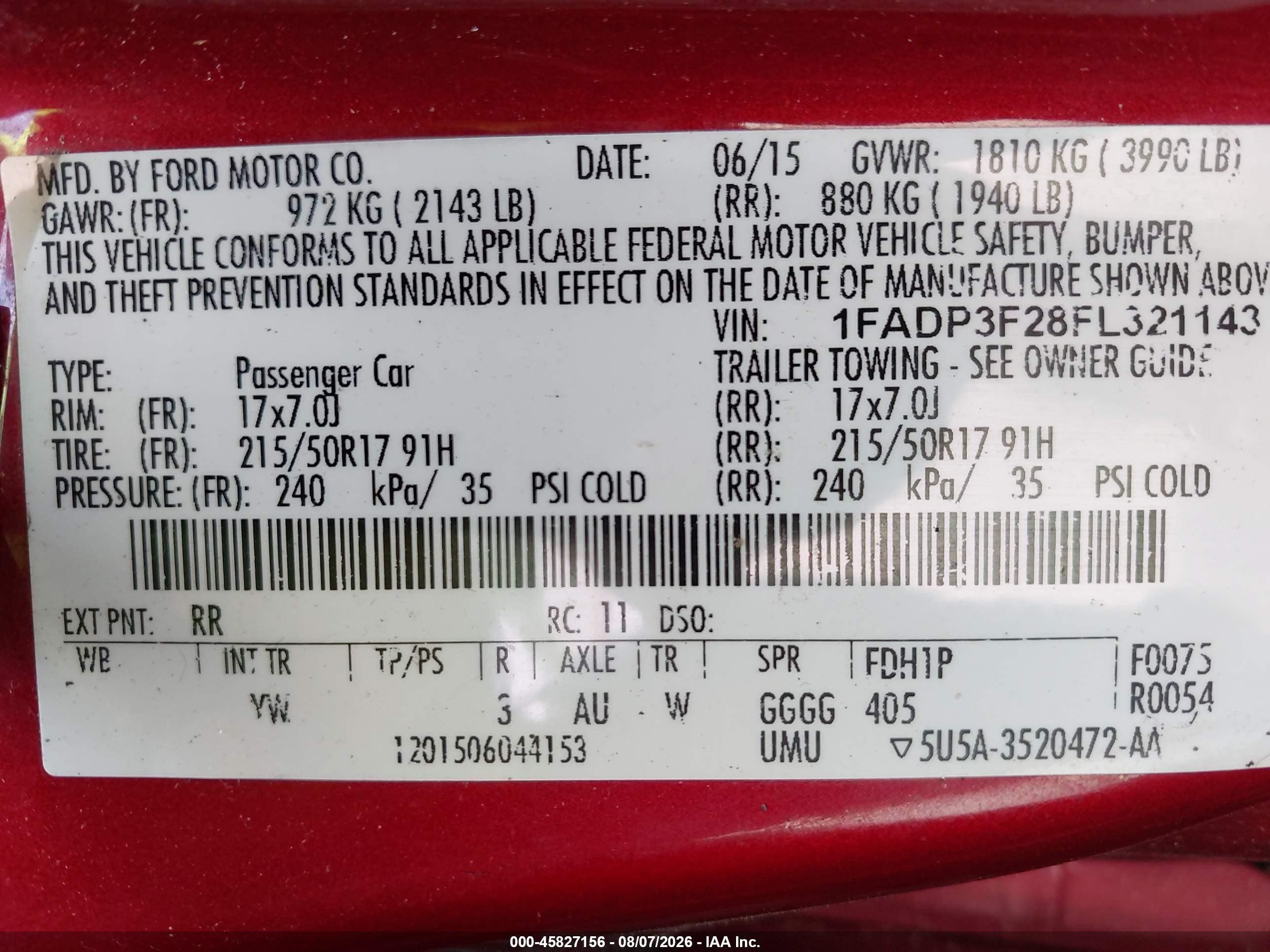 2015 Ford Focus Se Red vin: 1FADP3F28FL321143