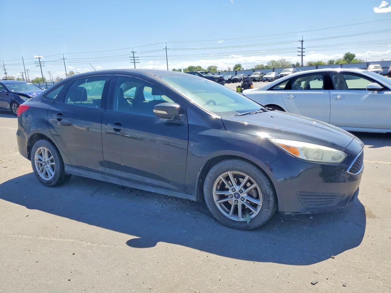 2015 Ford Focus Se Black vin: 1FADP3F28FL330361