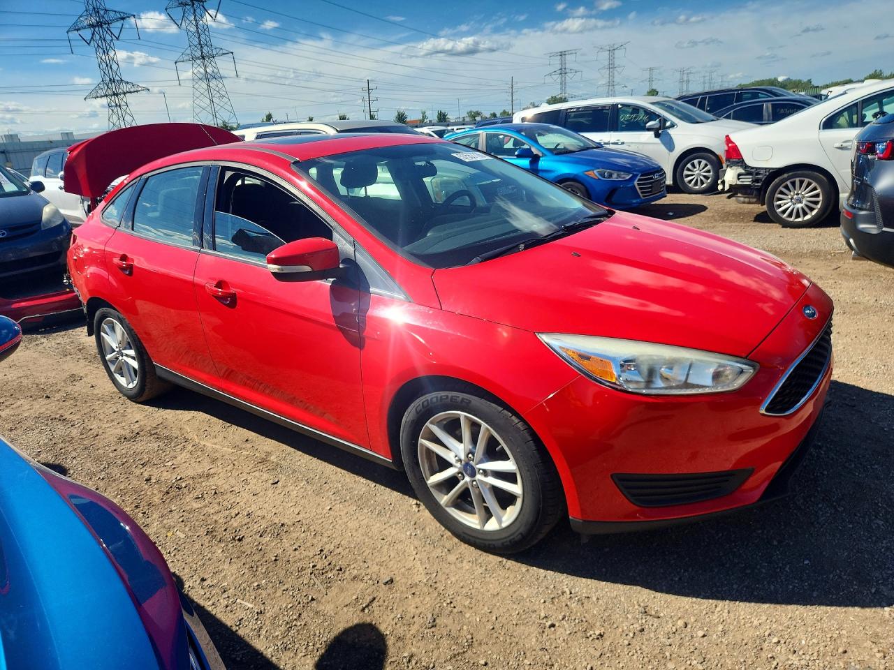 2015 Ford Focus Se Красный vin: 1FADP3F28FL342414