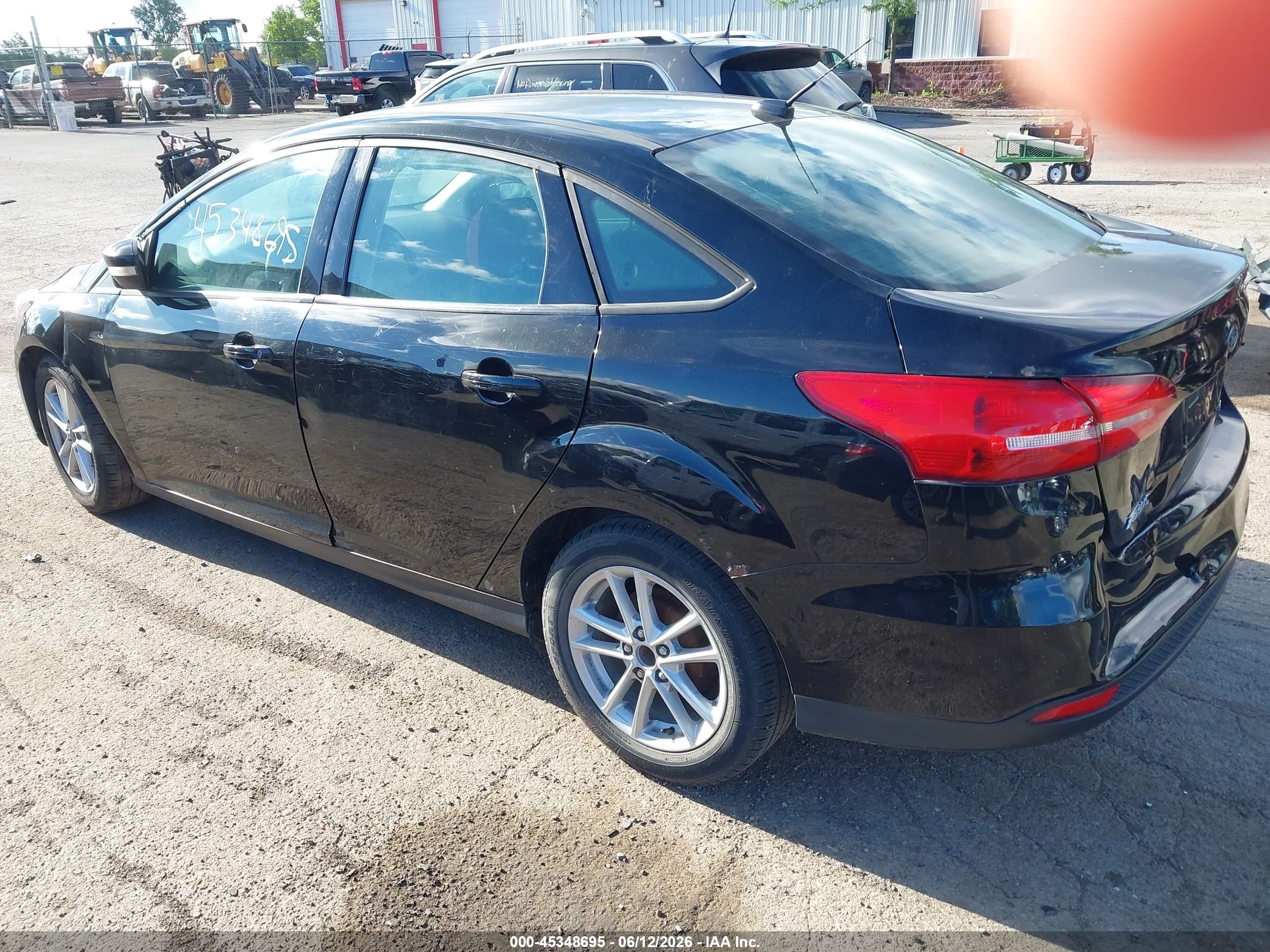 2017 Ford Focus Se Black vin: 1FADP3F28HL244132