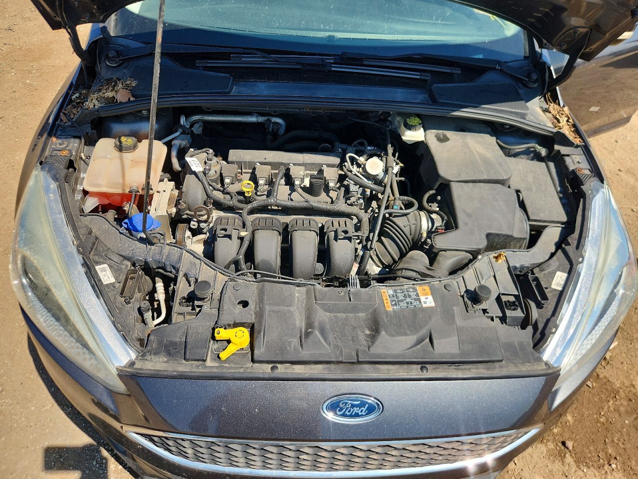 2017 Ford Focus Se Gray vin: 1FADP3F28HL315992