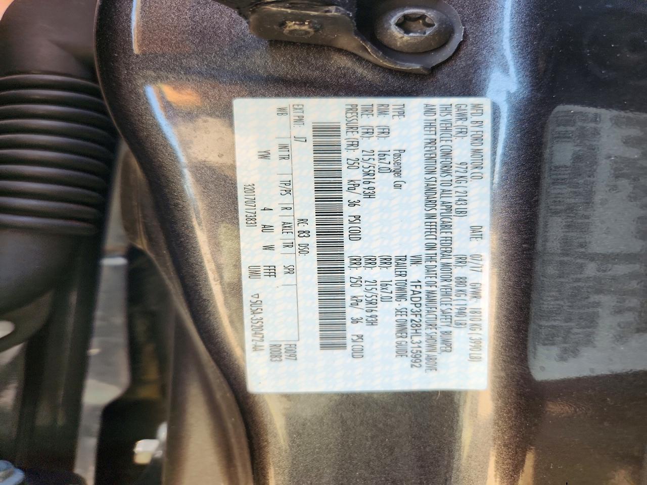 2017 Ford Focus Se Gray vin: 1FADP3F28HL315992