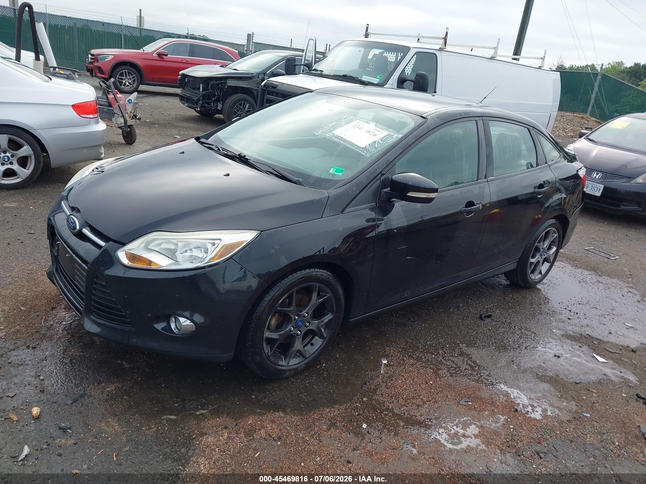 2013 Ford Focus Se Black vin: 1FADP3F29DL121188
