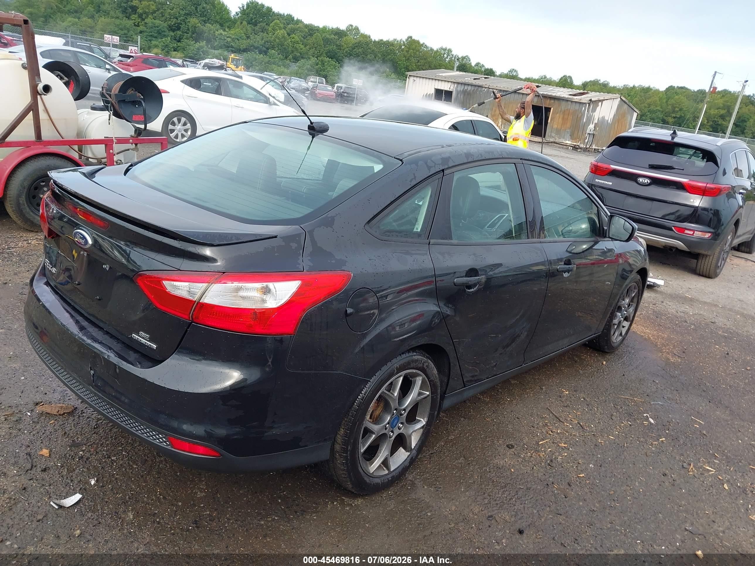 2013 Ford Focus Se Black vin: 1FADP3F29DL121188