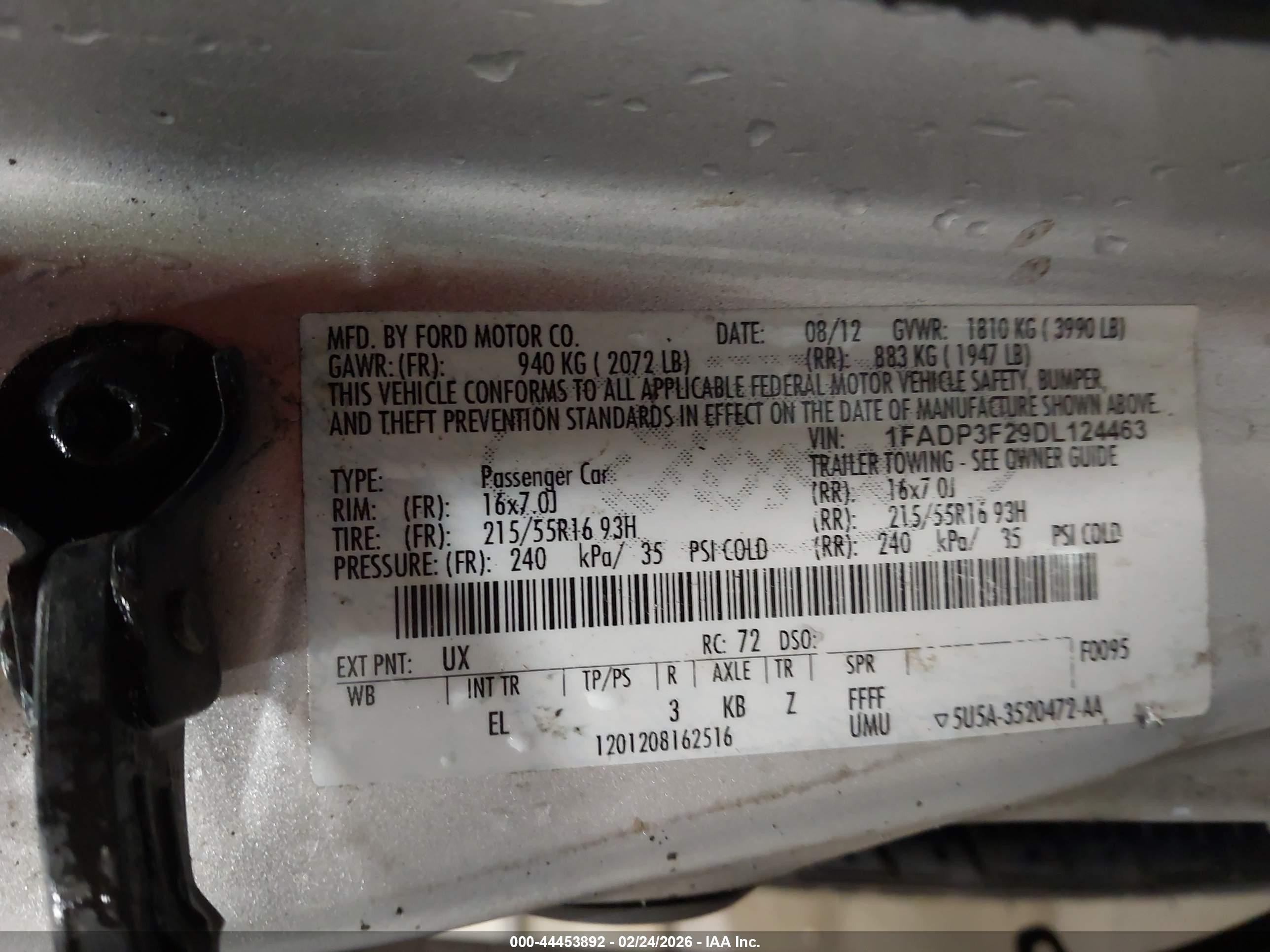 2013 Ford Focus Se Gray vin: 1FADP3F29DL124463