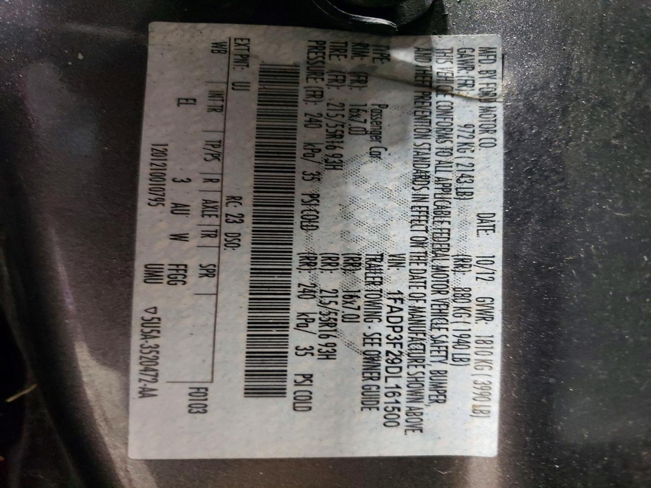 2013 Ford Focus Se Gray vin: 1FADP3F29DL161500