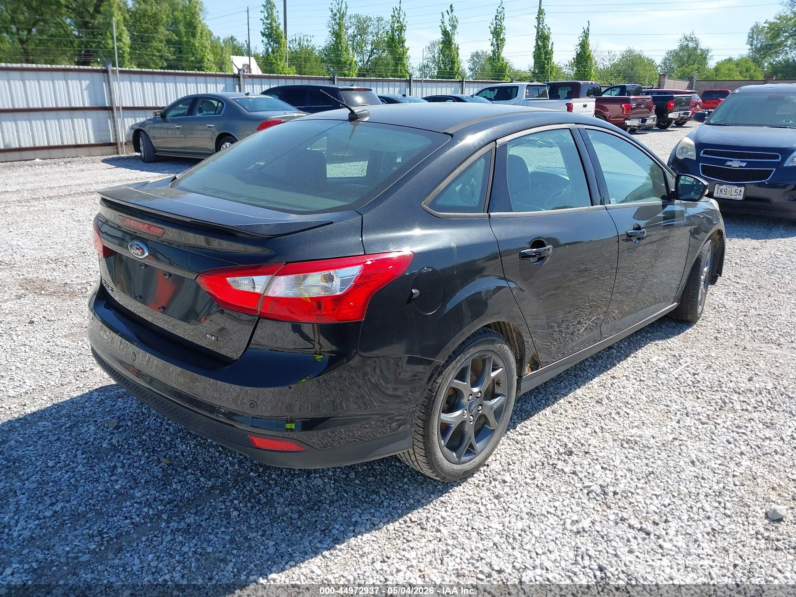 2013 Ford Focus Se Black vin: 1FADP3F29DL209464
