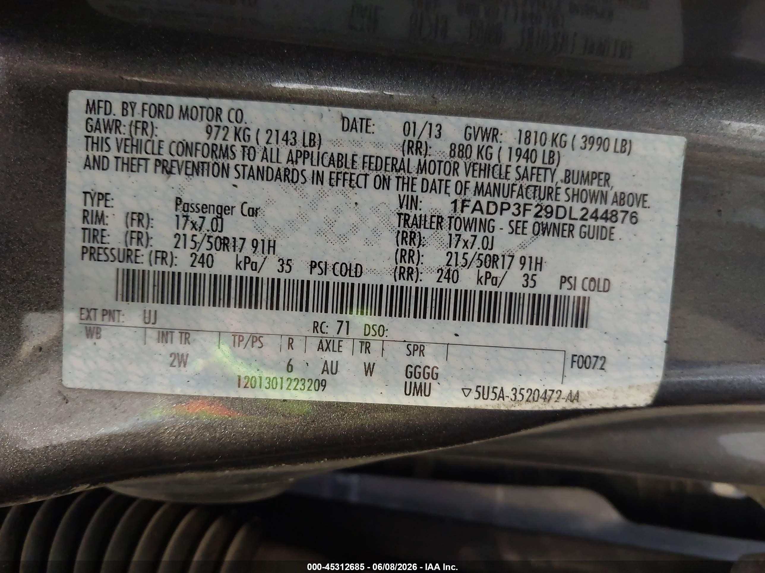 2013 Ford Focus Se Silver vin: 1FADP3F29DL244876