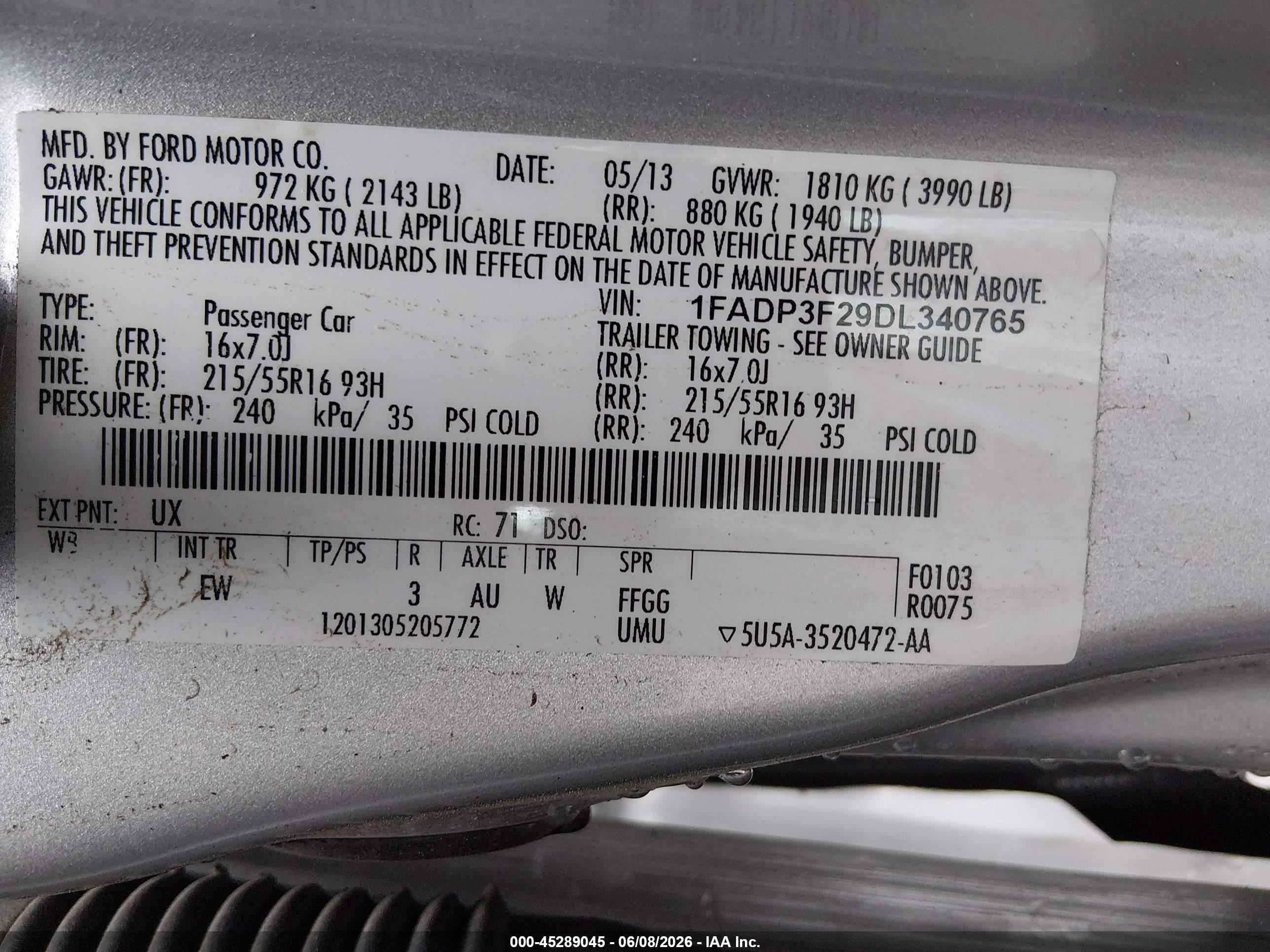 2013 Ford Focus Se Silver vin: 1FADP3F29DL340765