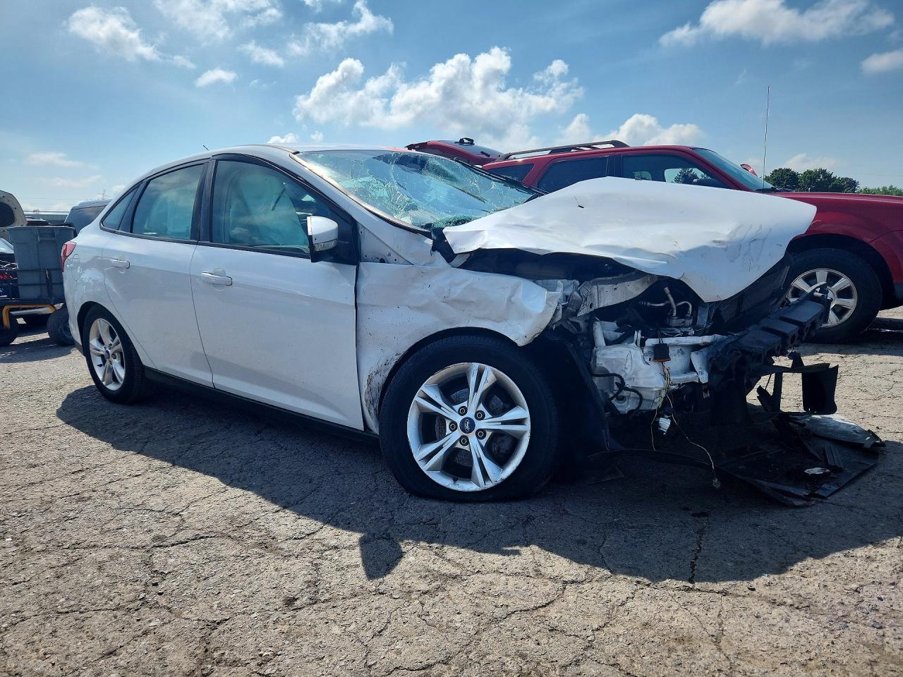 2013 Ford Focus Se White vin: 1FADP3F29DL368386